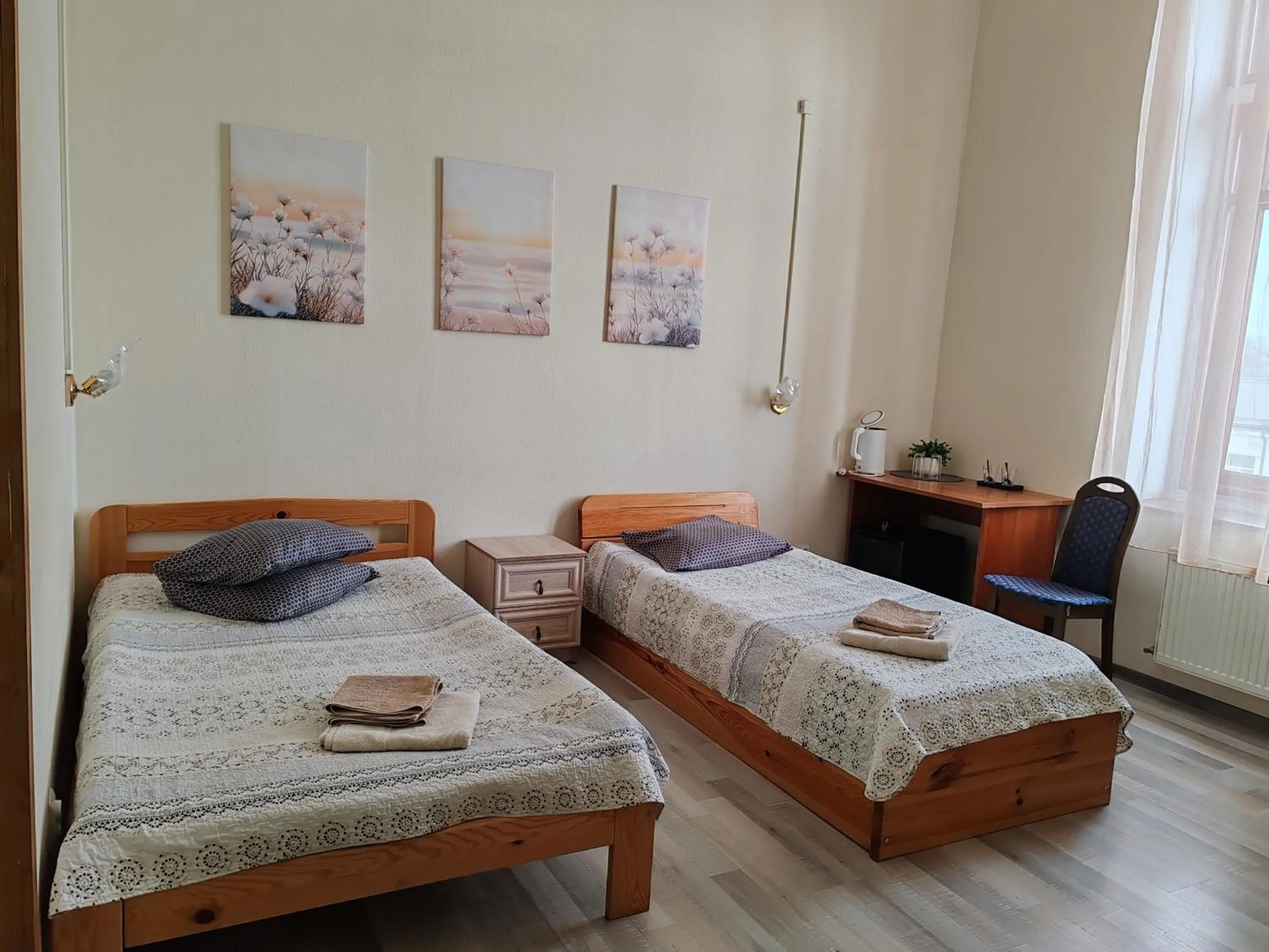 Bed in Hotel Ludza