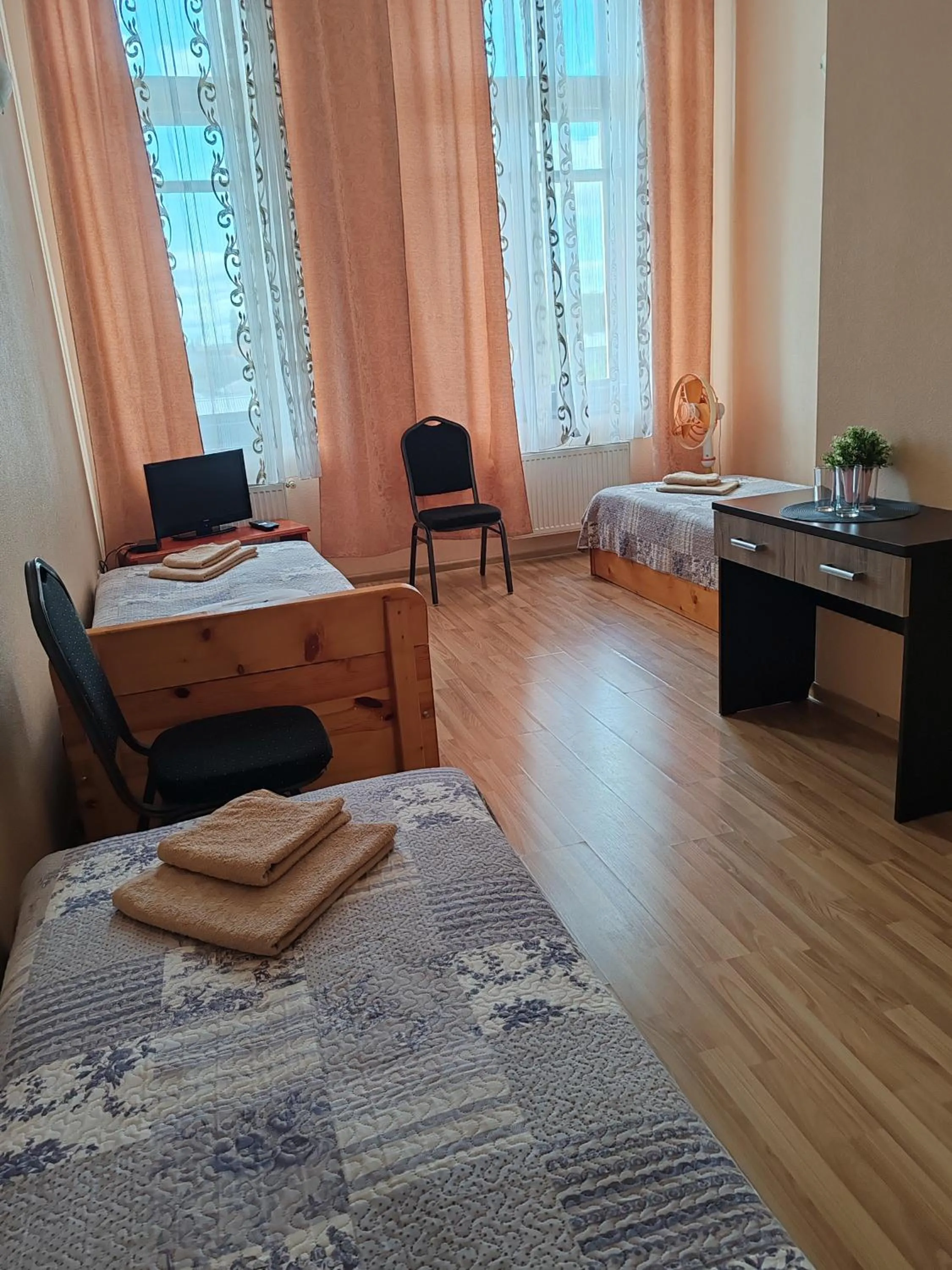 Bed in Hotel Ludza