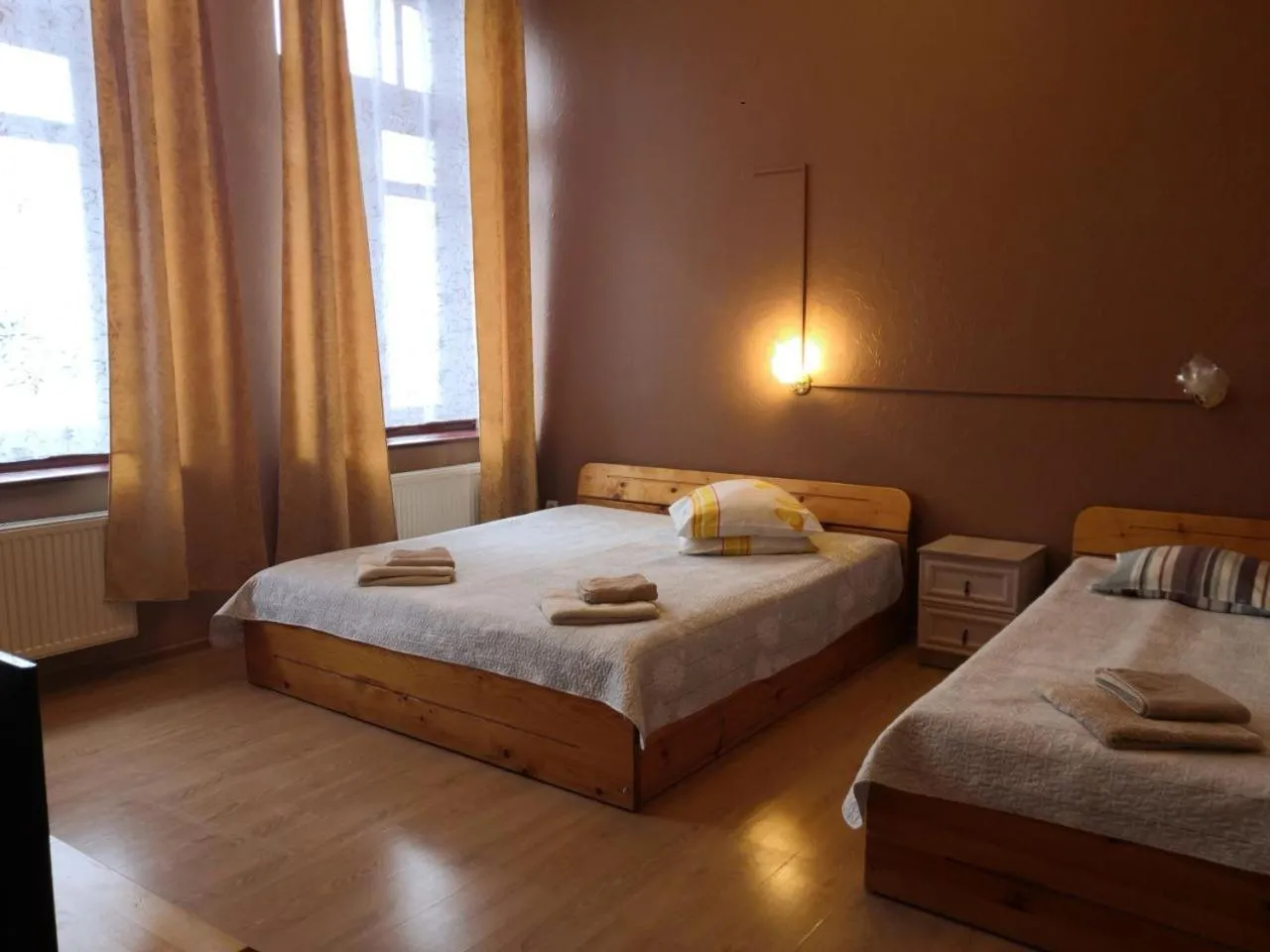 Bed in Hotel Ludza