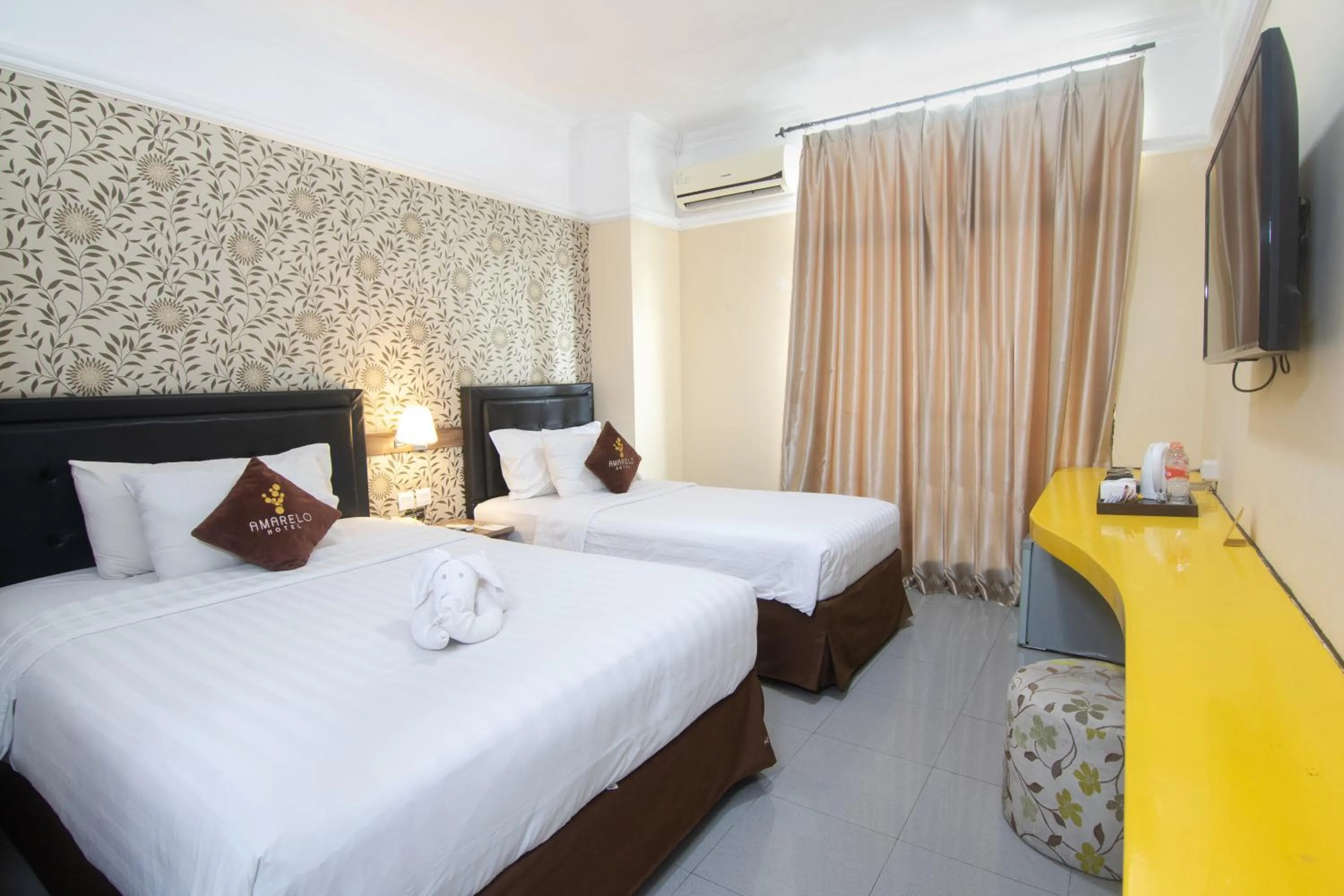 Bed in Amarelo Hotel Solo