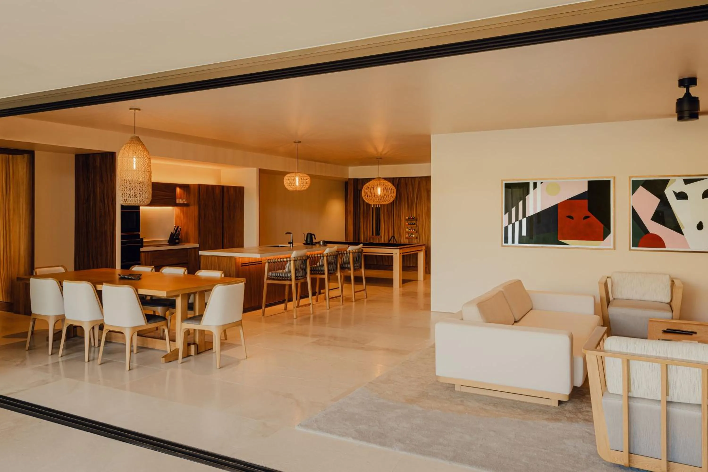 Living room in Nobu Hotel Los Cabos