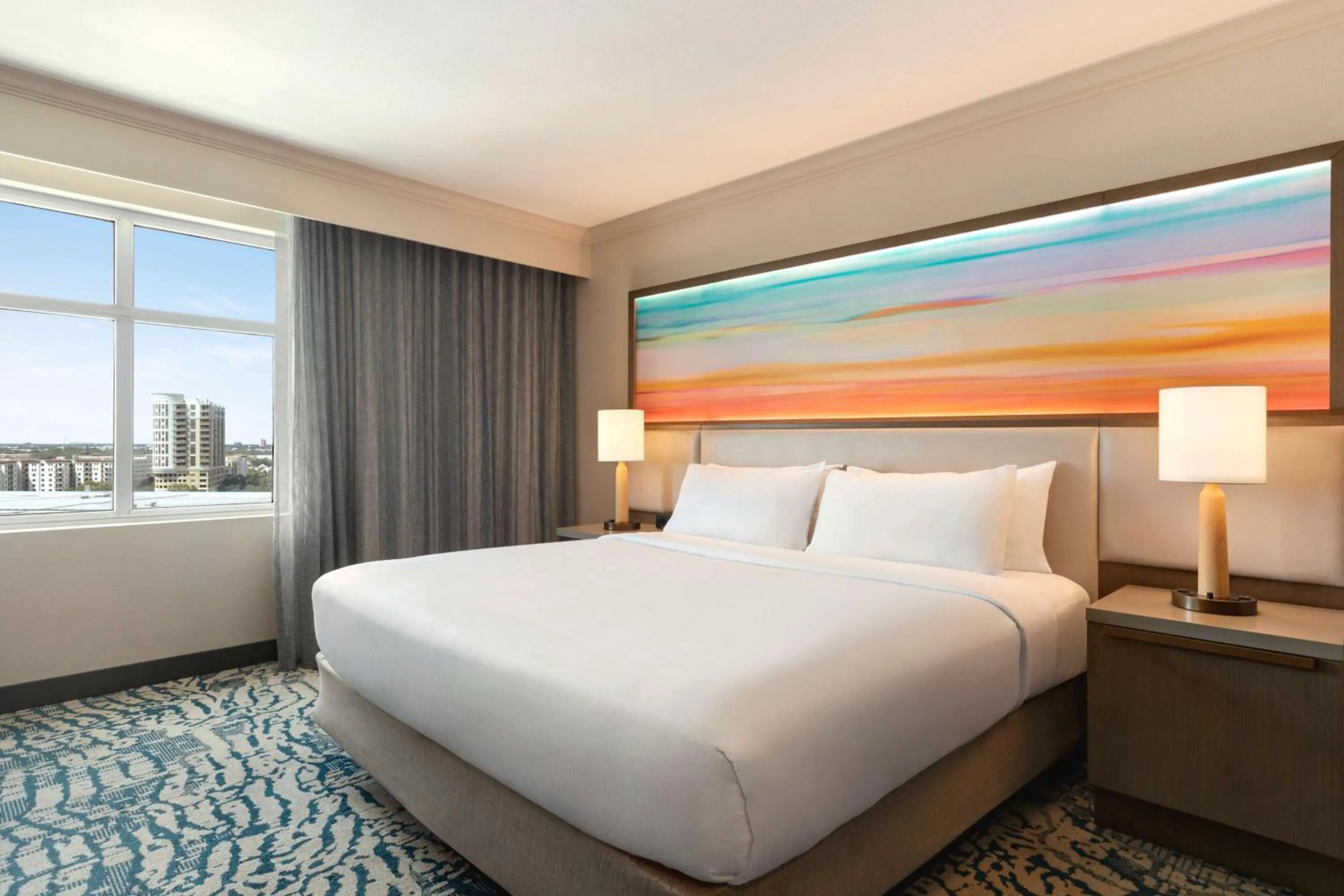 View (from property/room), Bed in Embassy Suites by Hilton Tampa Downtown Convention Center