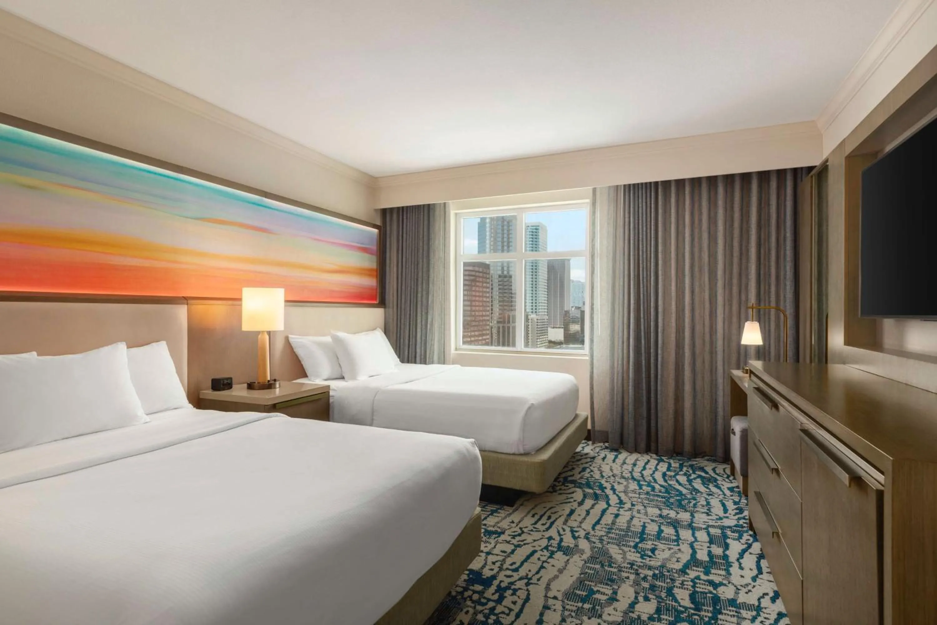 Bed in Embassy Suites by Hilton Tampa Downtown Convention Center