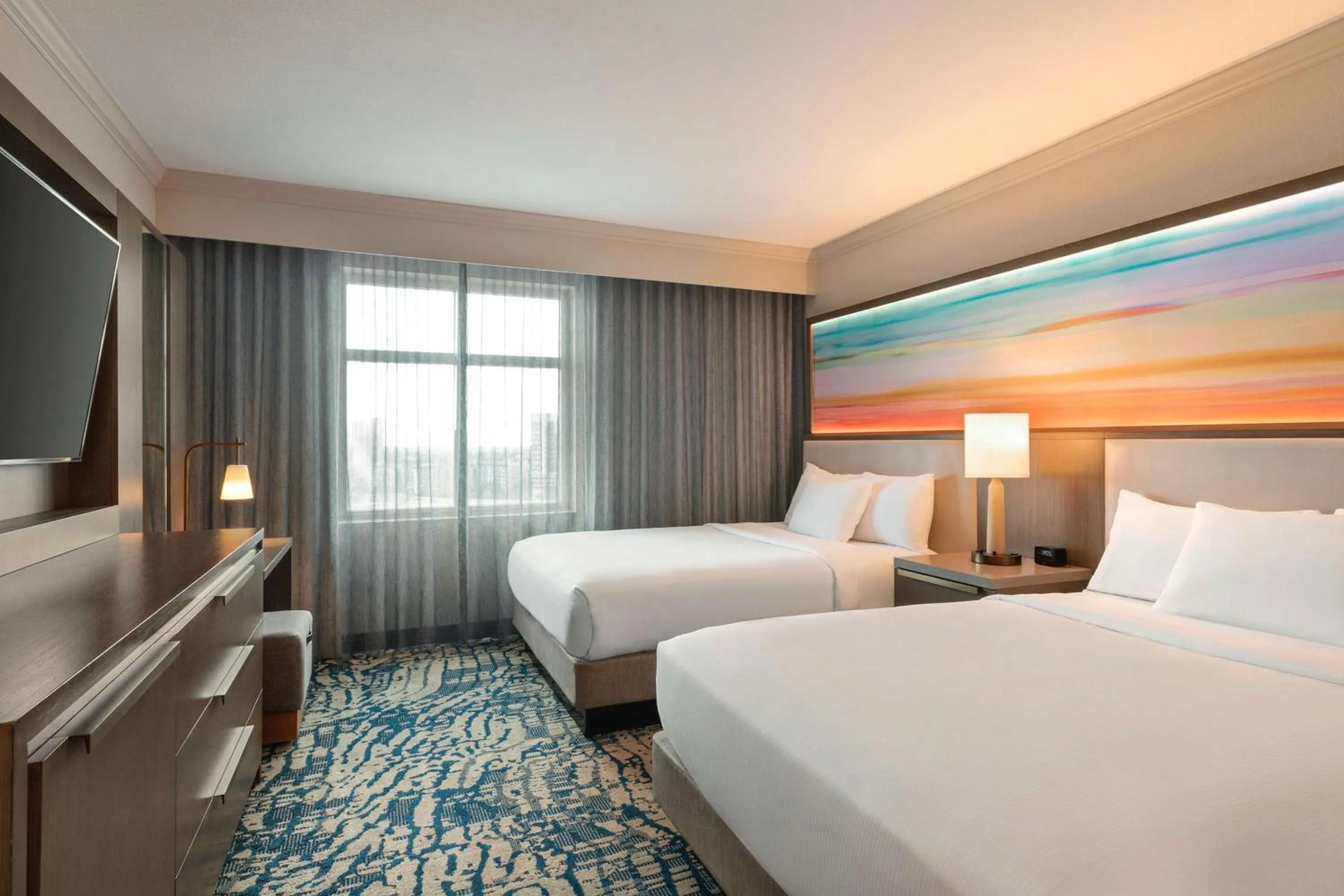 View (from property/room), Bed in Embassy Suites by Hilton Tampa Downtown Convention Center