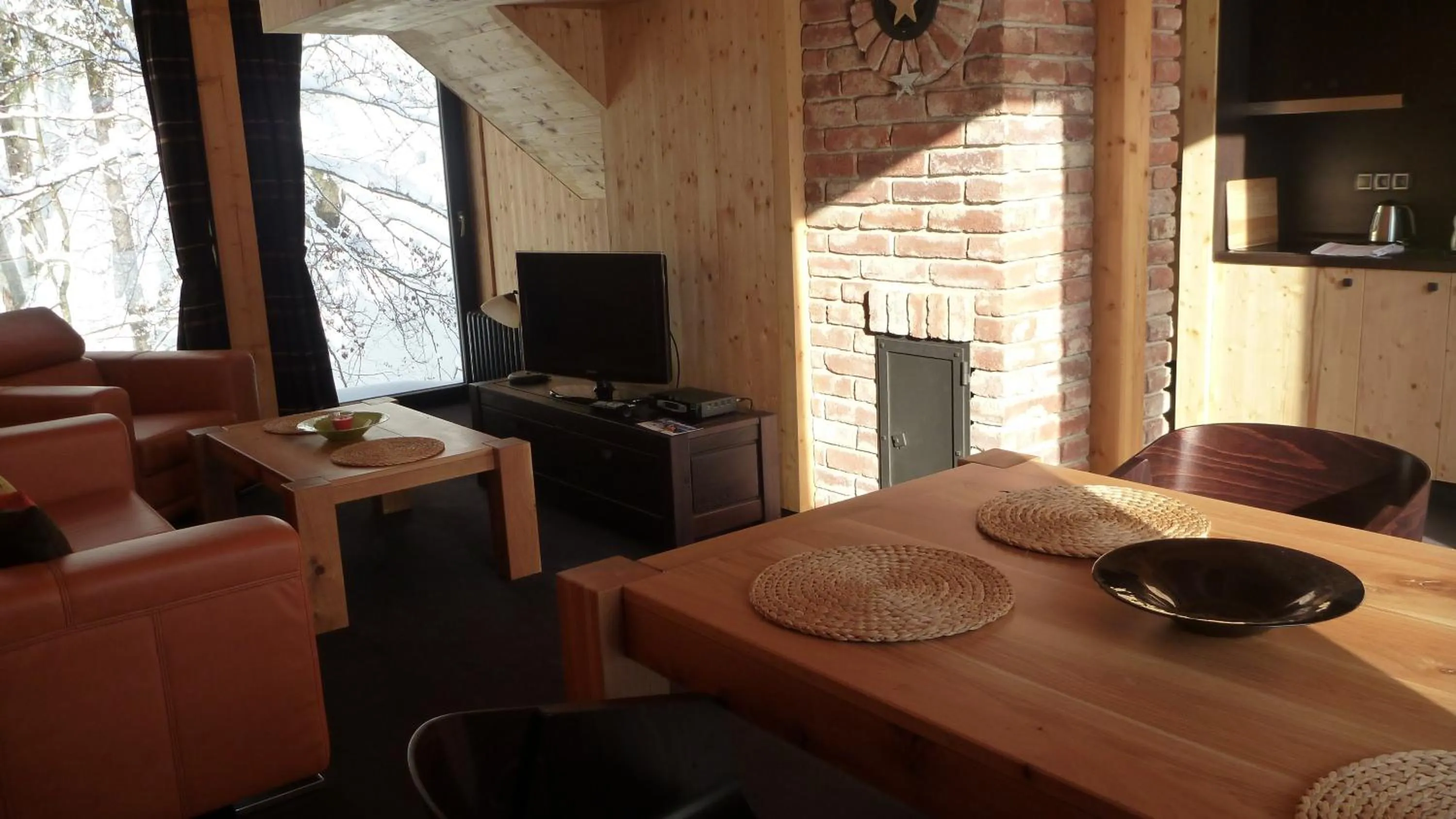 Living room in Krakonošova Dílna "WOODHAUS"