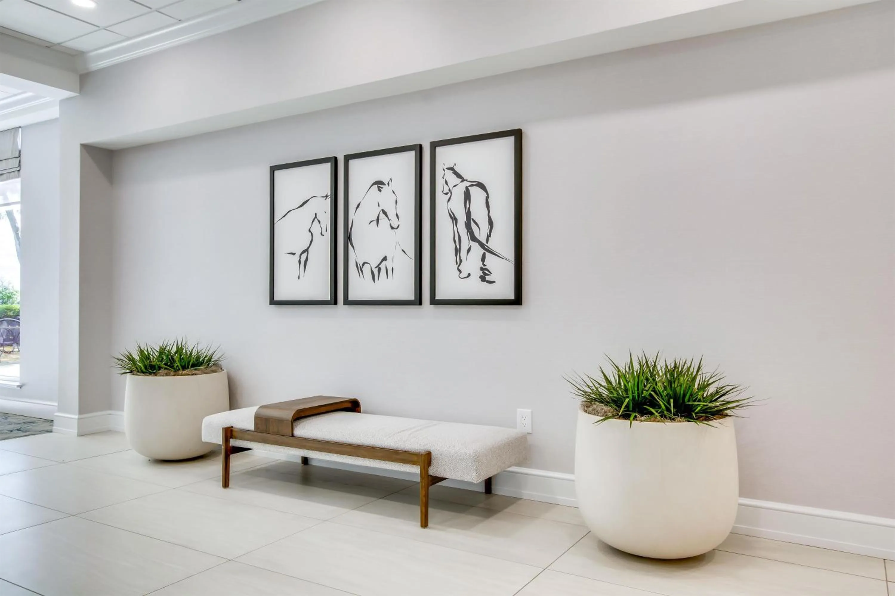 Lobby or reception in Hilton Garden Inn Louisville Airport