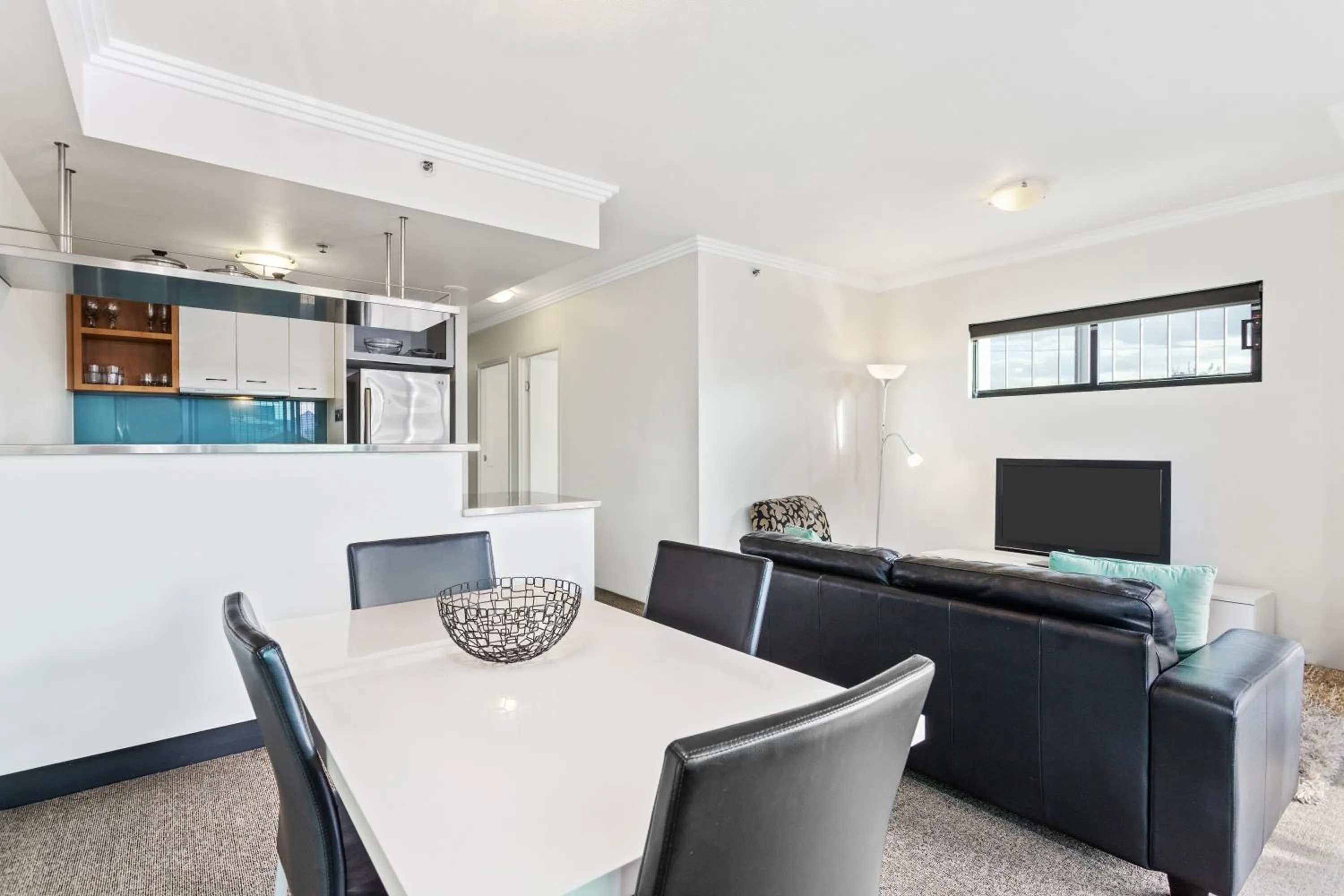 Dining area in Republic Apartments Brisbane City