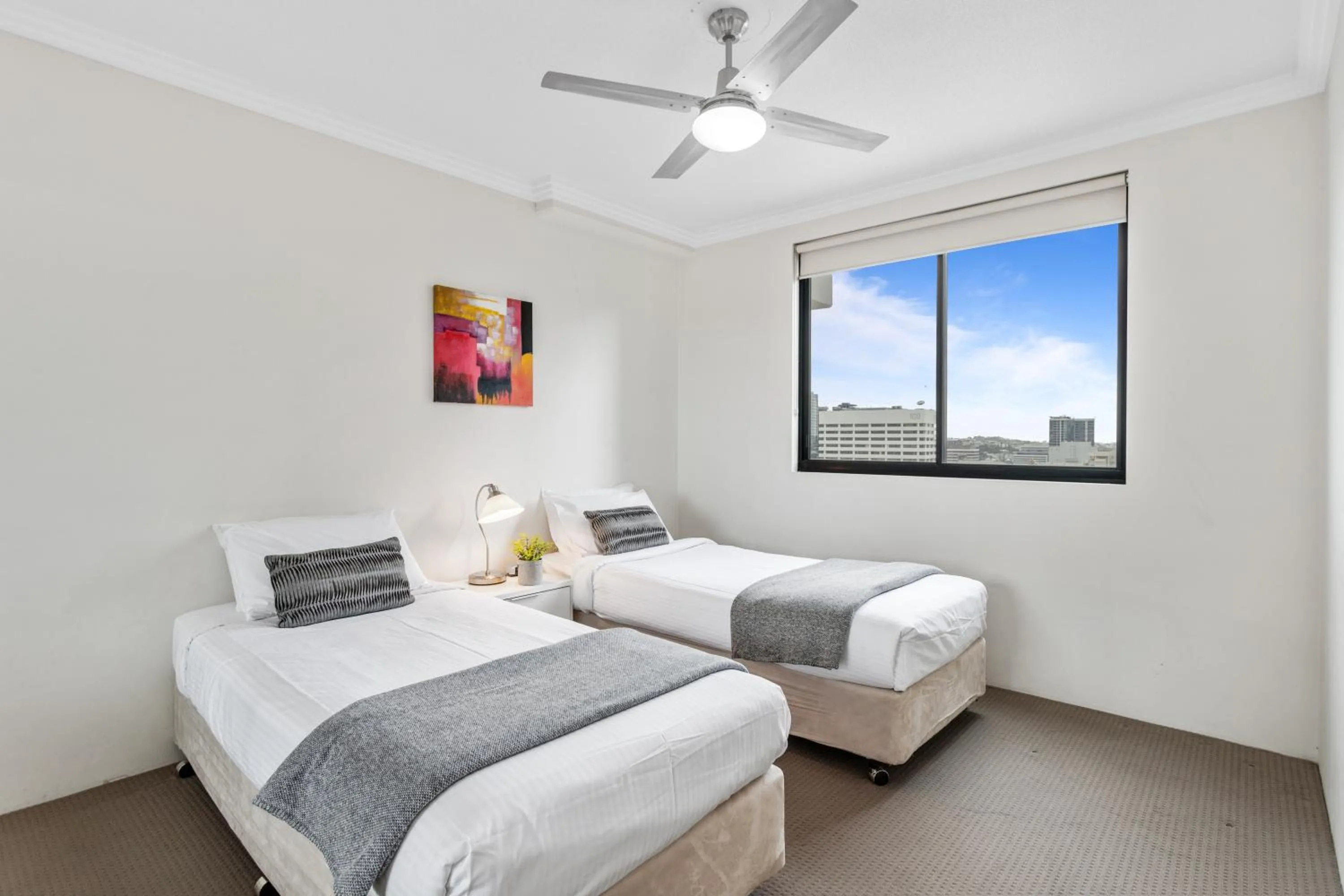 Bed in Republic Apartments Brisbane City