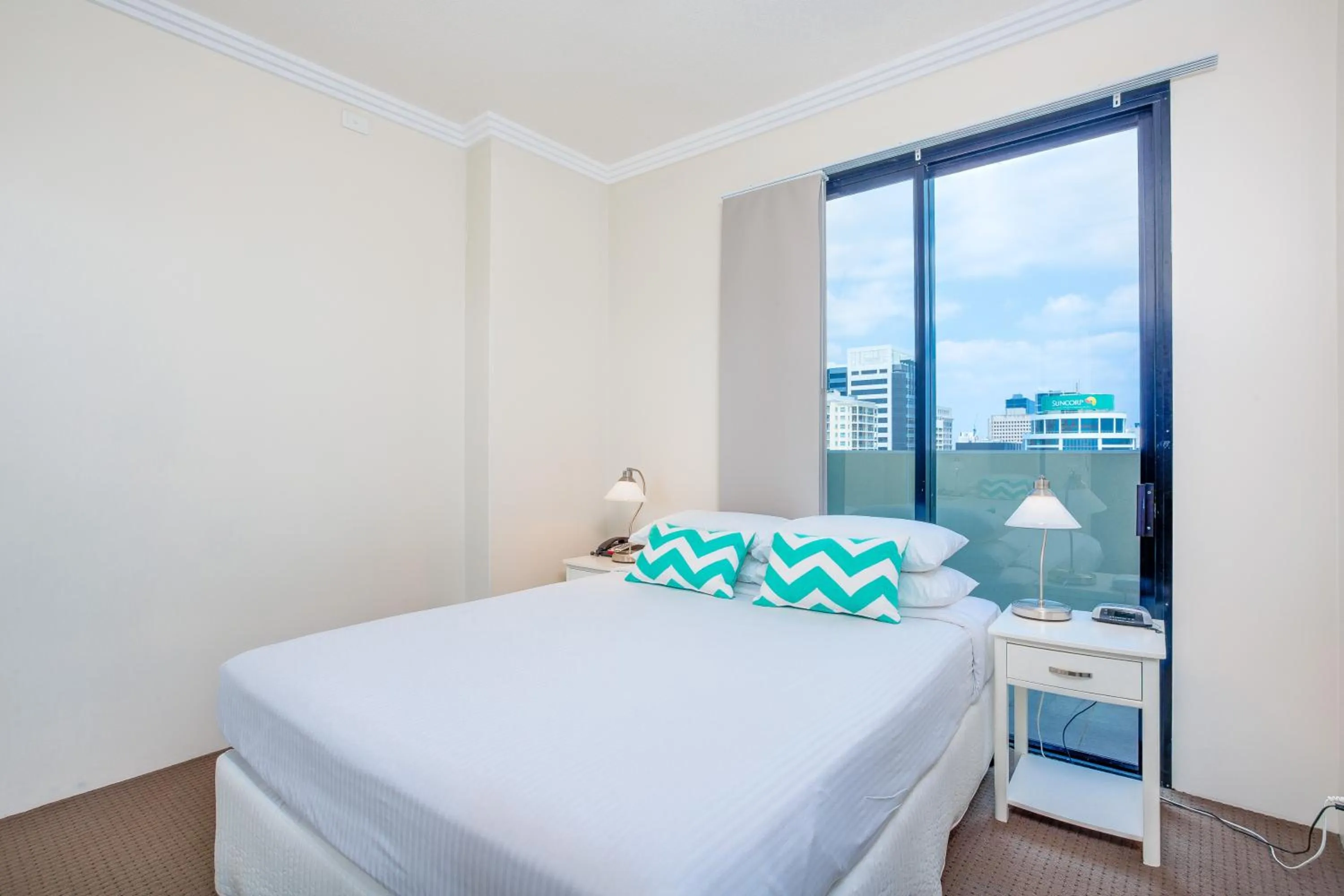 Bedroom, Bed in Republic Apartments Brisbane City