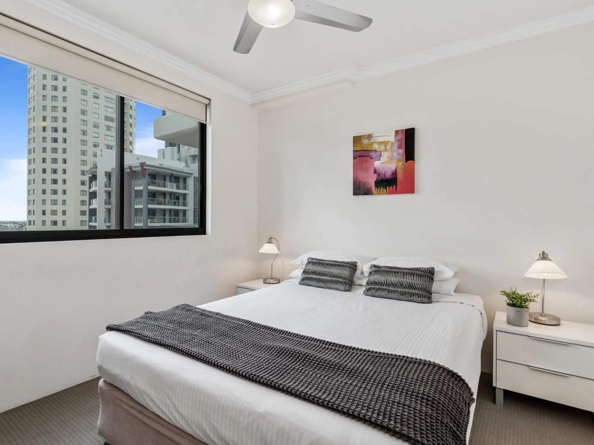 Bedroom, Bed in Republic Apartments Brisbane City