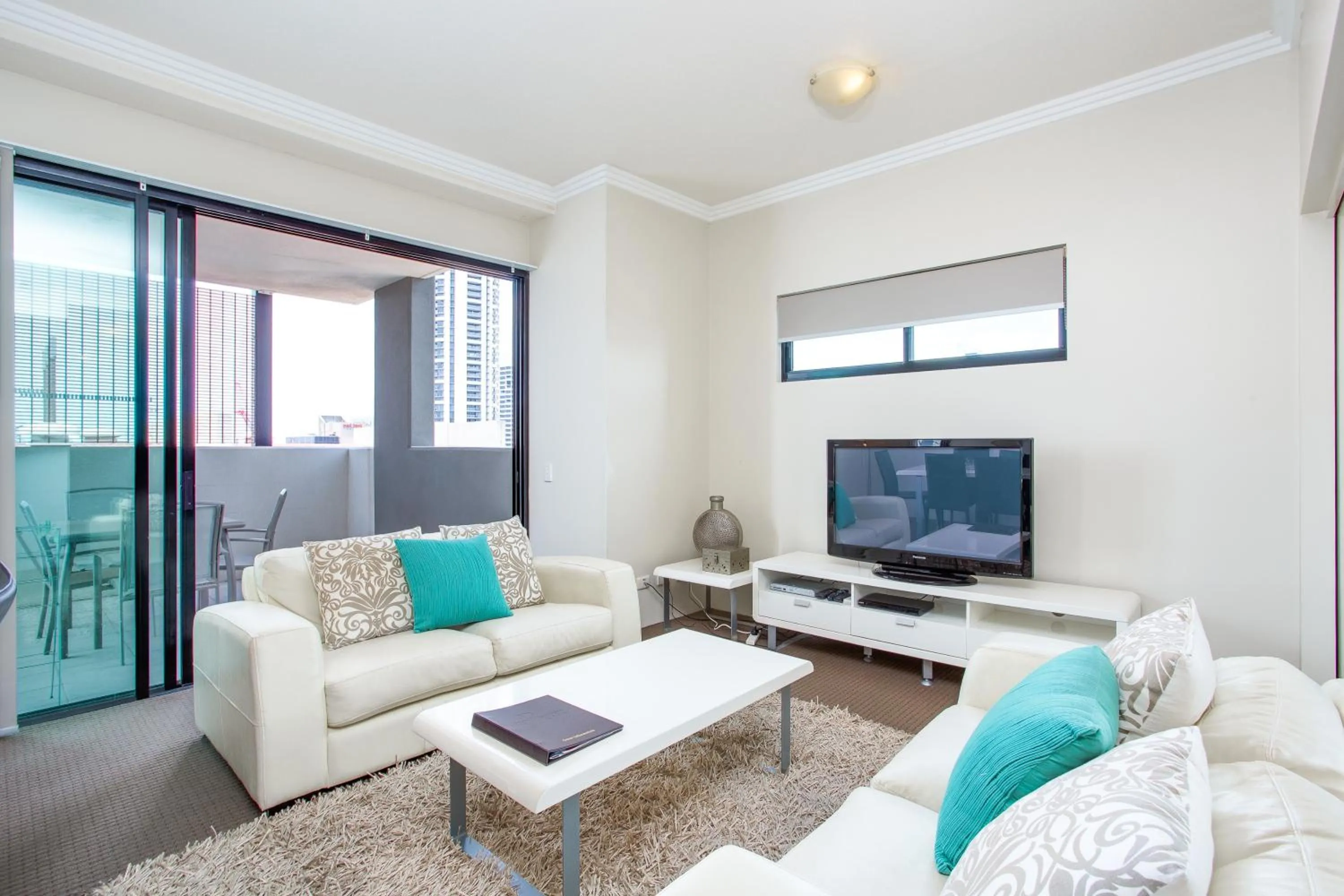 Living room in Republic Apartments Brisbane City