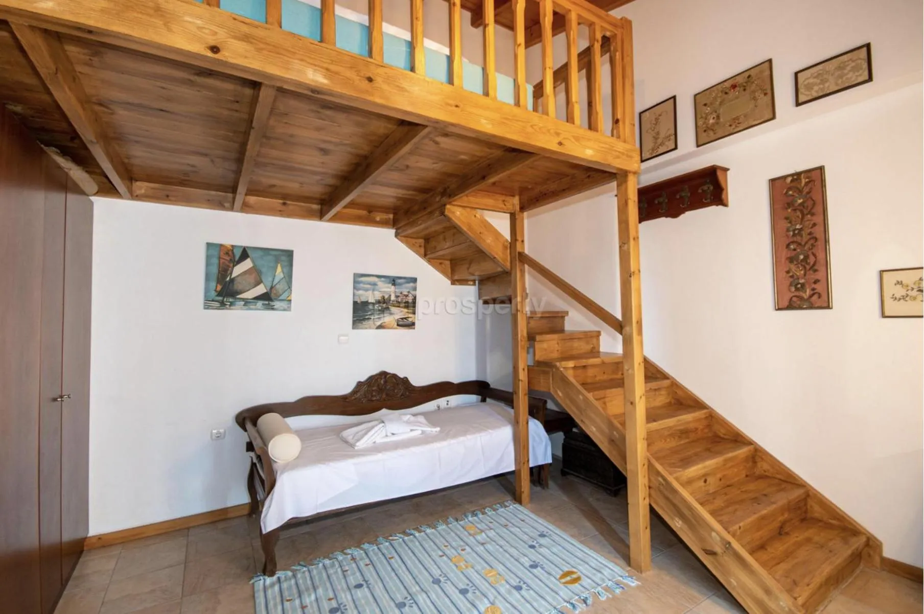 Bed in Triton Authentic Cretan Hotel