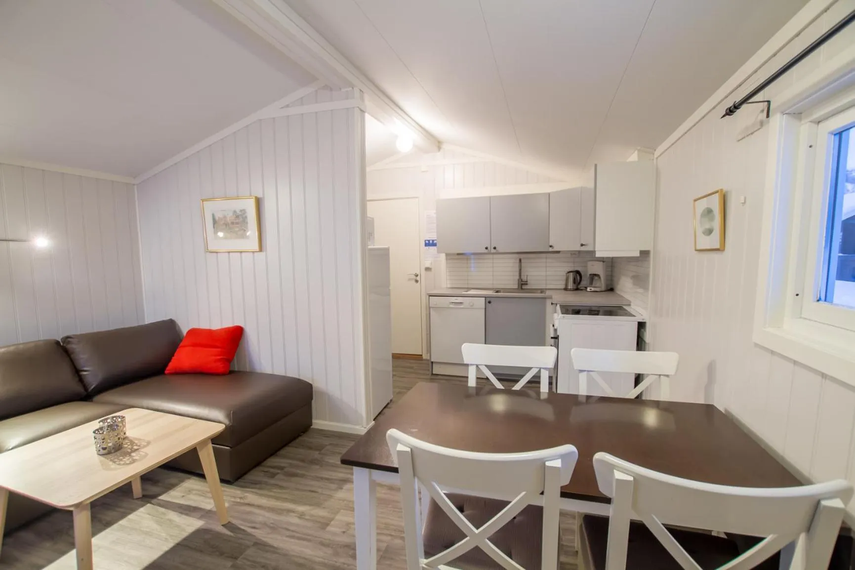 Kitchen or kitchenette in Sveastranda Camping