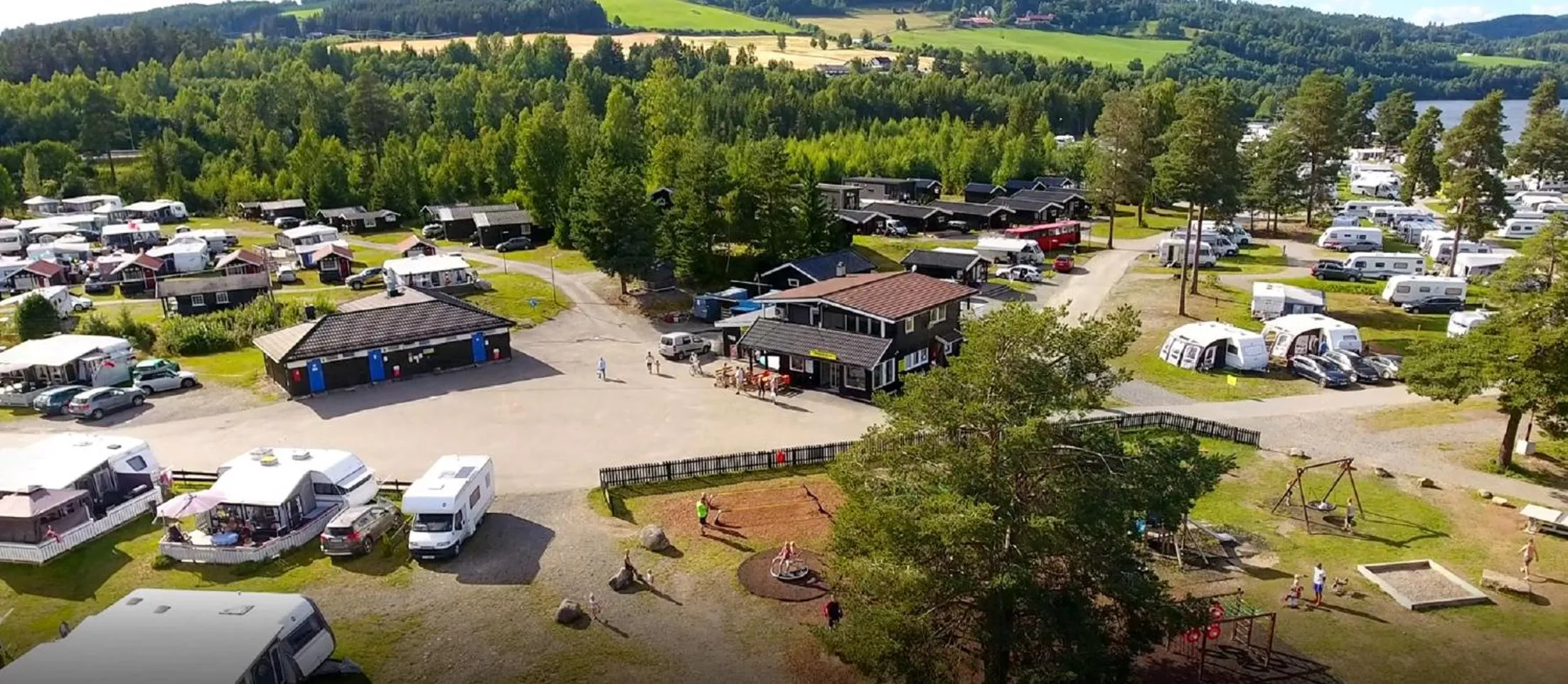 Bird's eye view in Sveastranda Camping