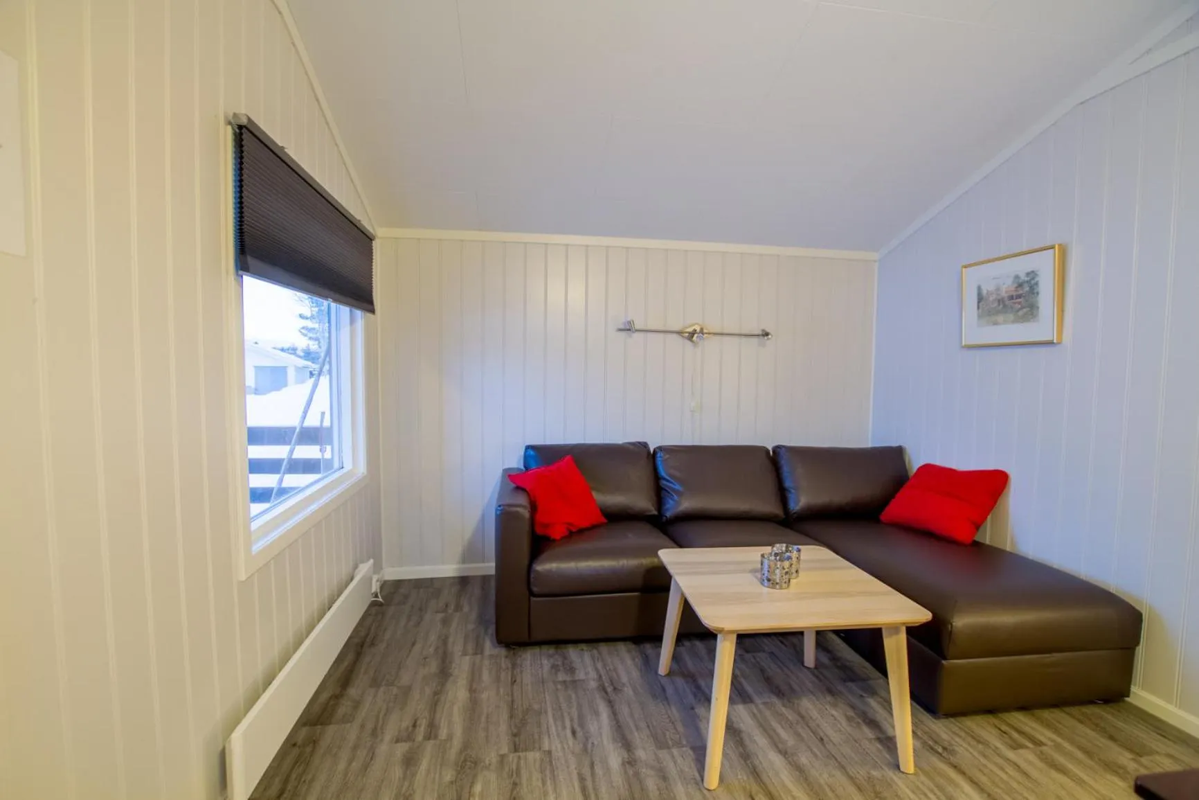 Living room in Sveastranda Camping