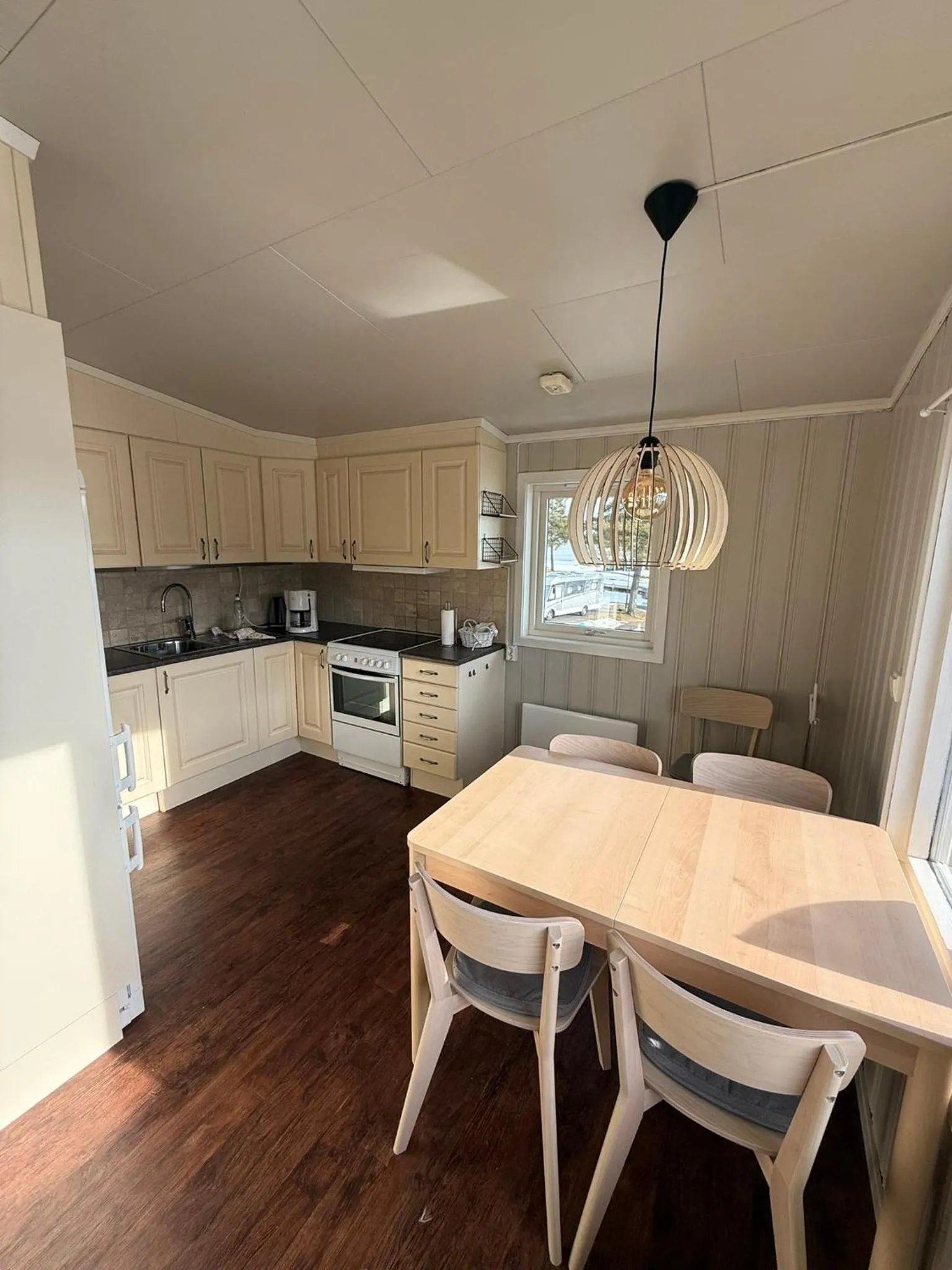 Kitchen or kitchenette in Sveastranda Camping