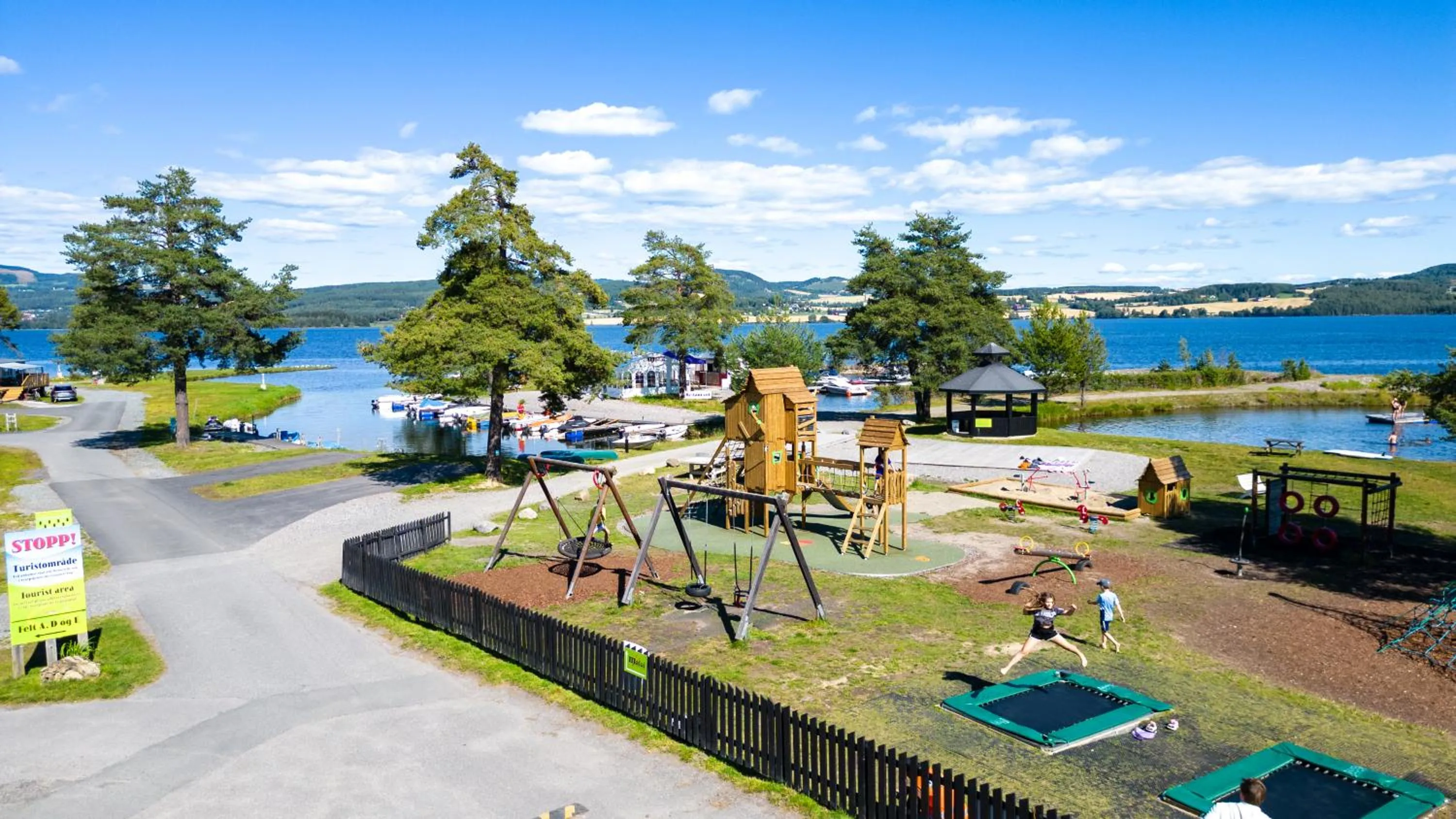 Children play ground in Sveastranda Camping