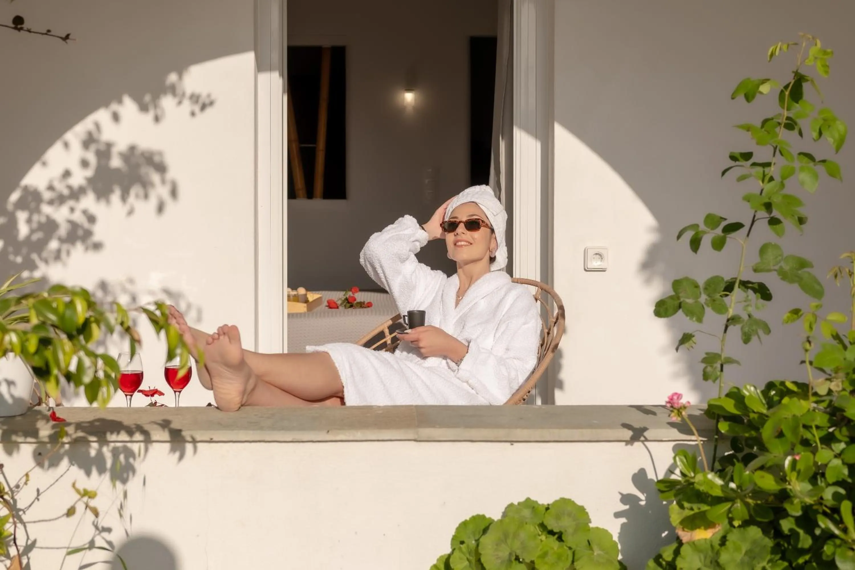 Patio in Birbas Hotel