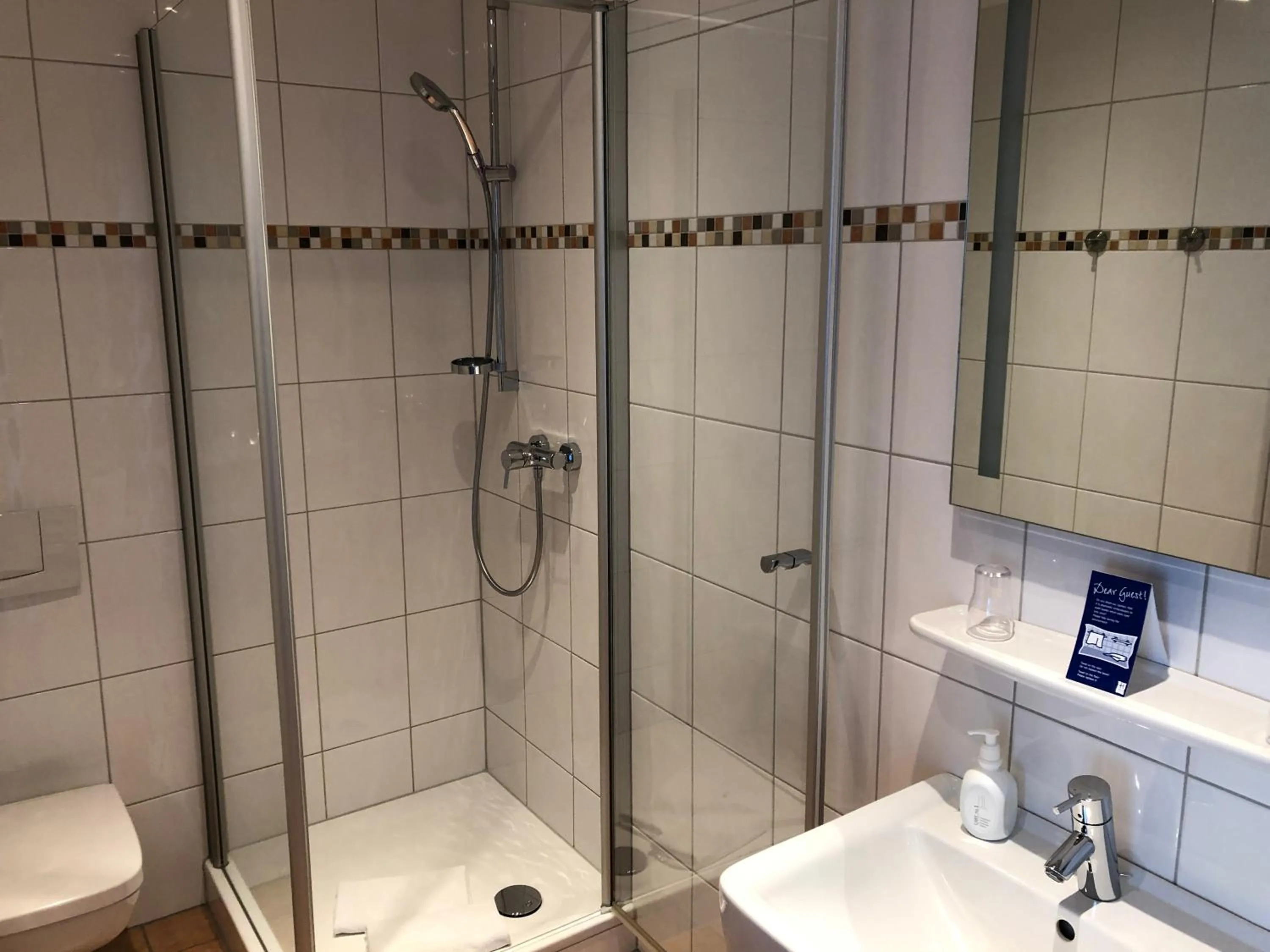 Shower in Hotel Hubertus Hamacher