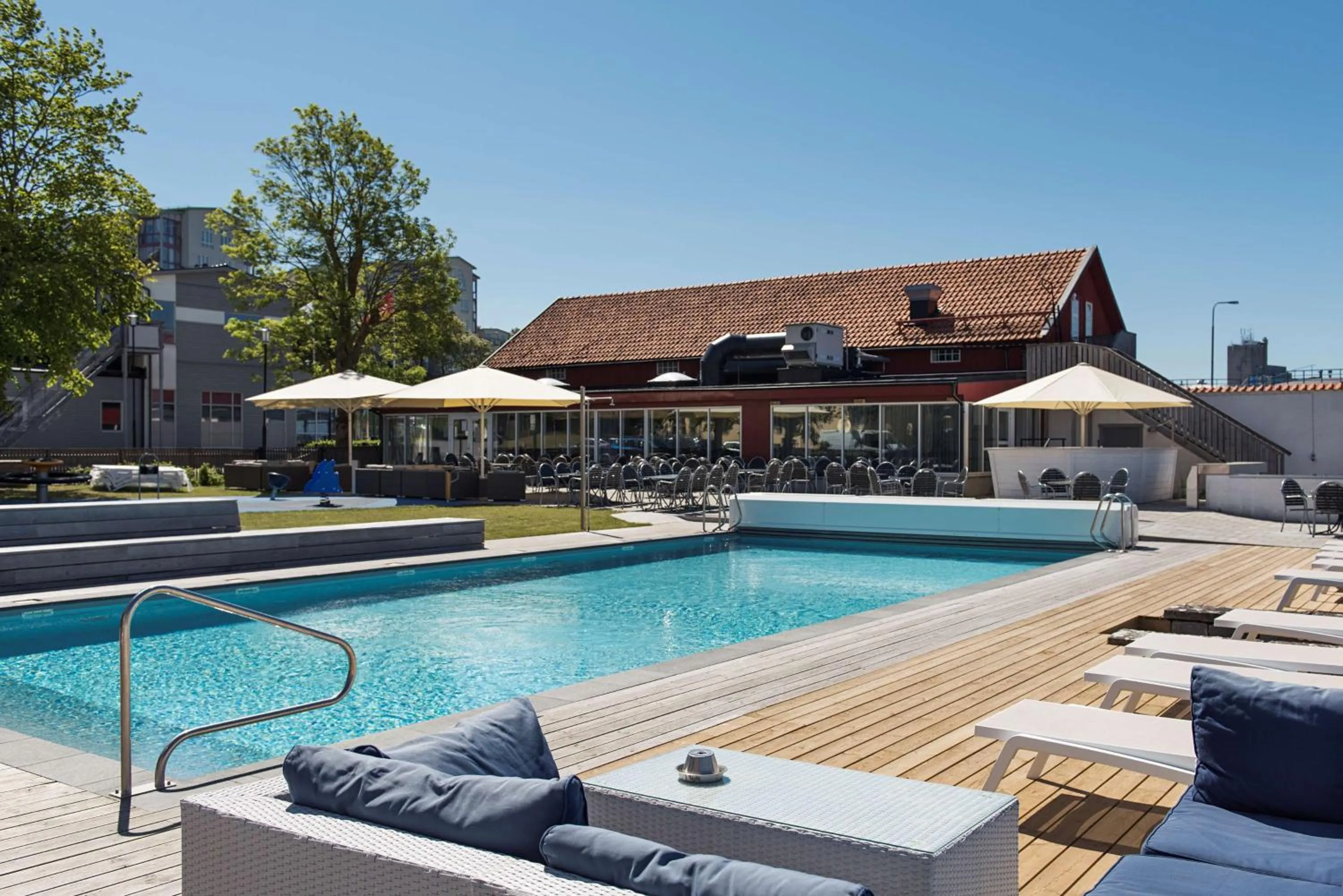 Pool view in Scandic Visby