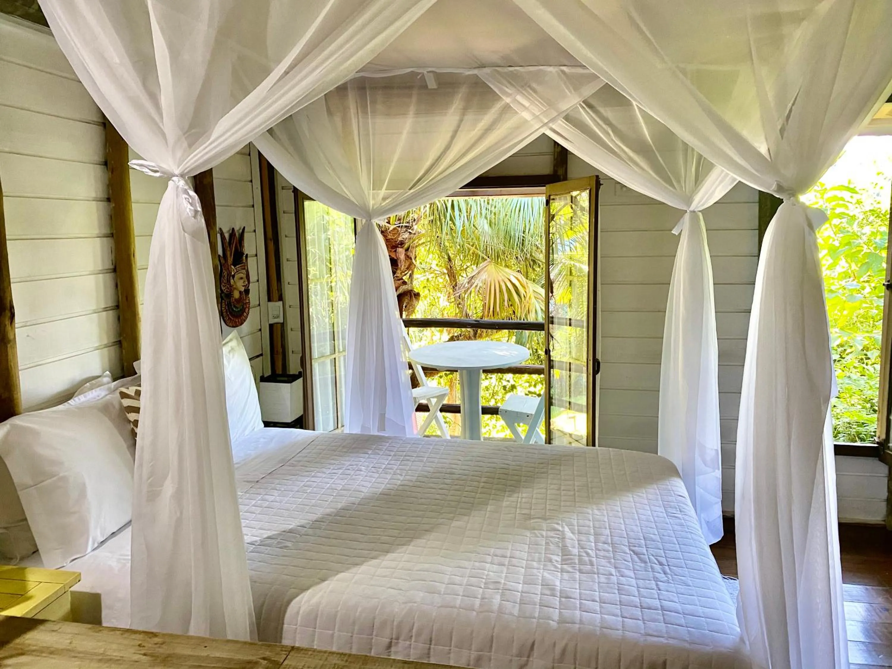 Bed in Pousada Bungalow