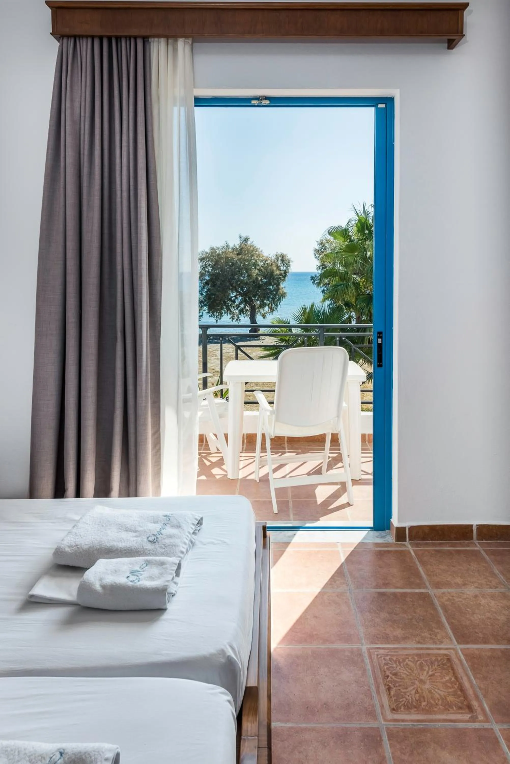 Balcony/Terrace, Bed in Olympia Mare