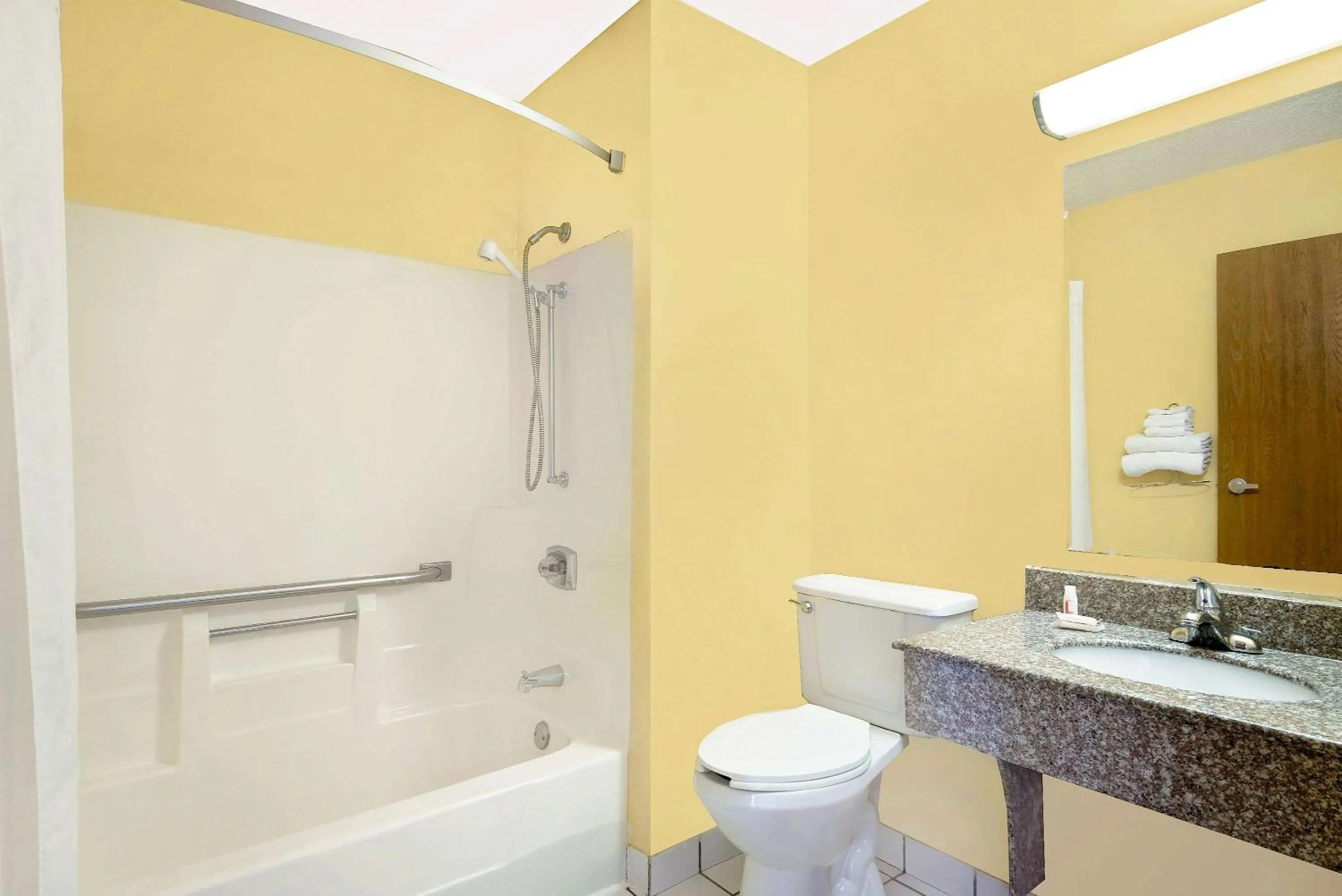 Bathroom in Super 8 by Wyndham Muncie/Ball St. College Area