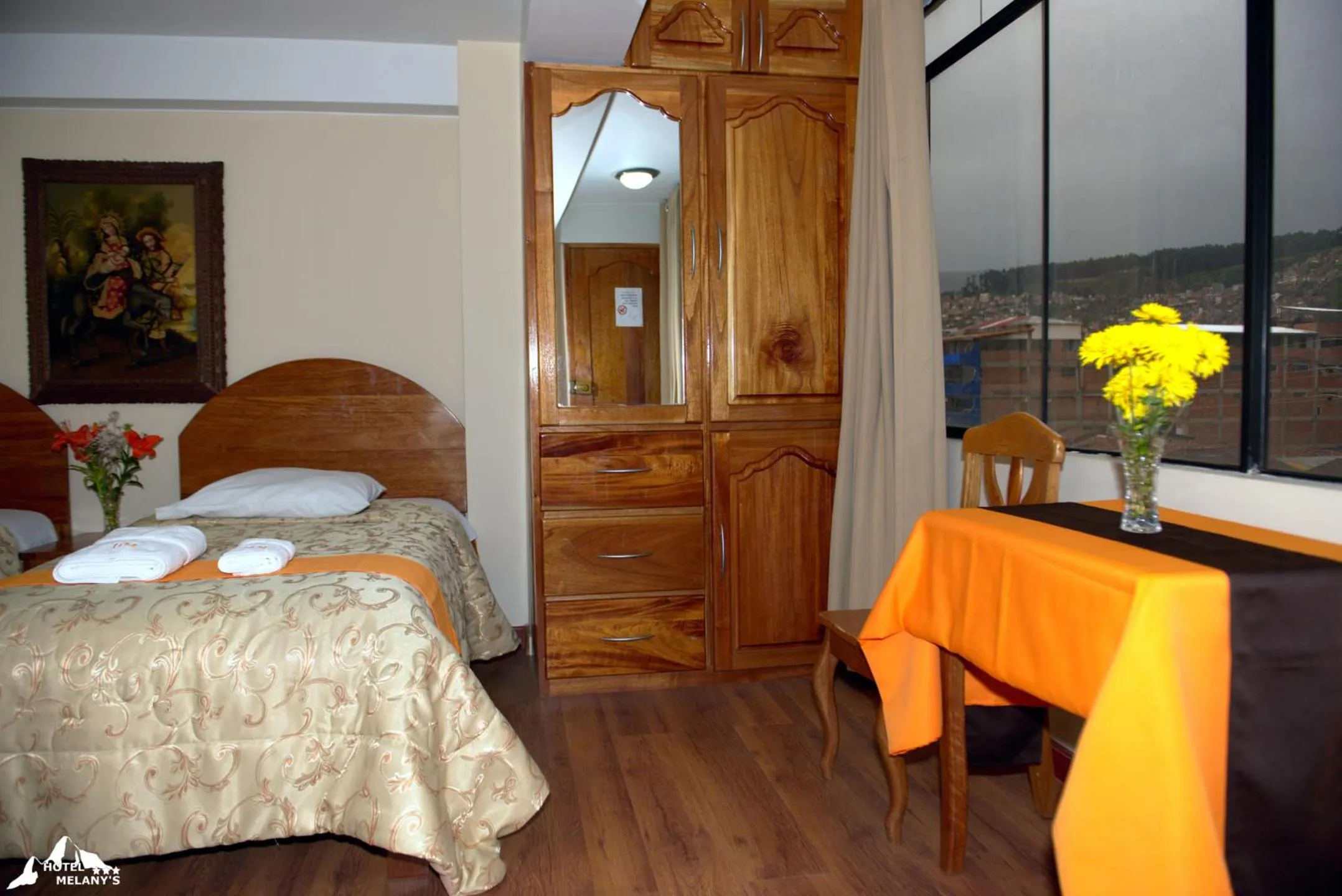 Bed in Hotel Melanys