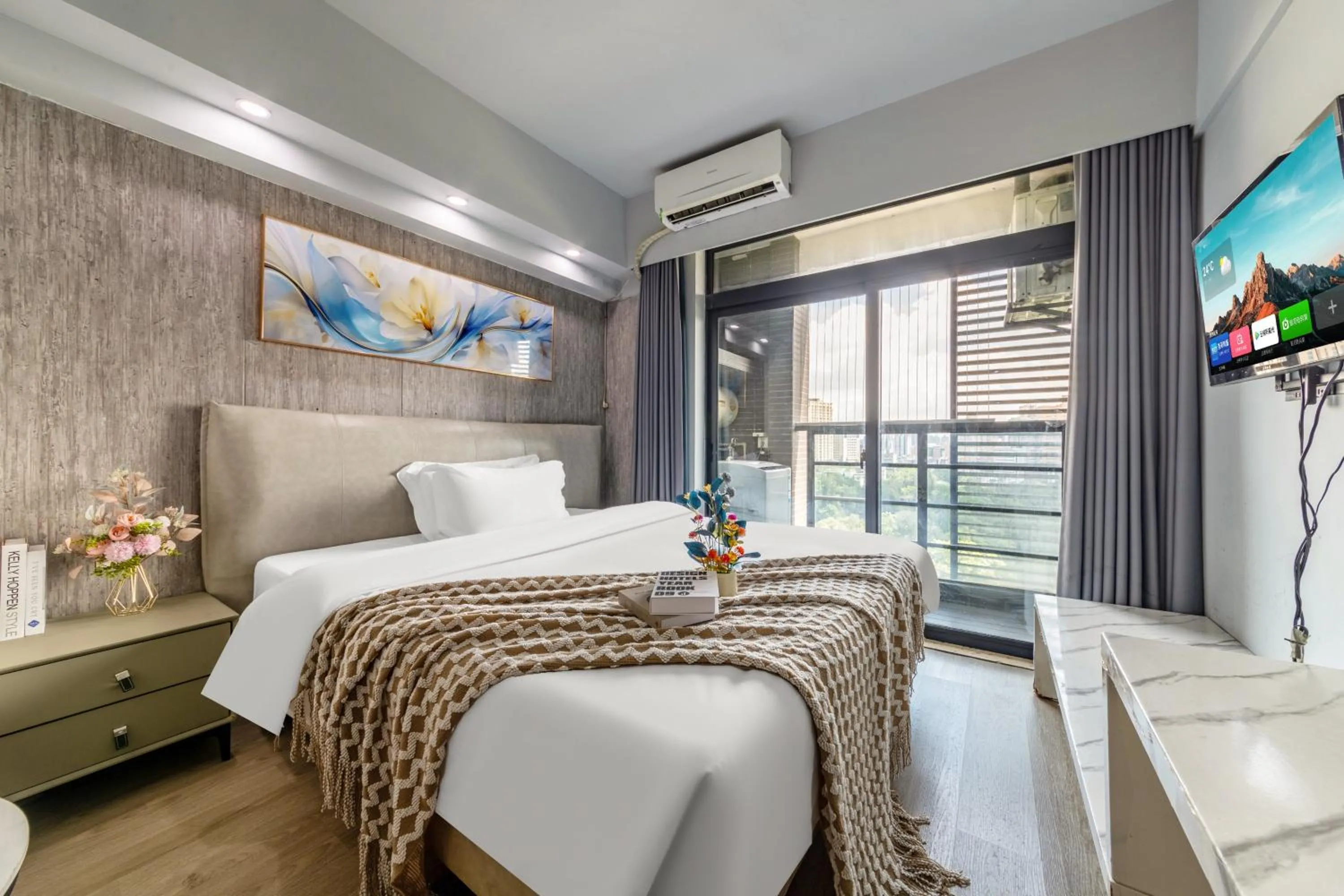 Bed in Mihua Times You Apartment