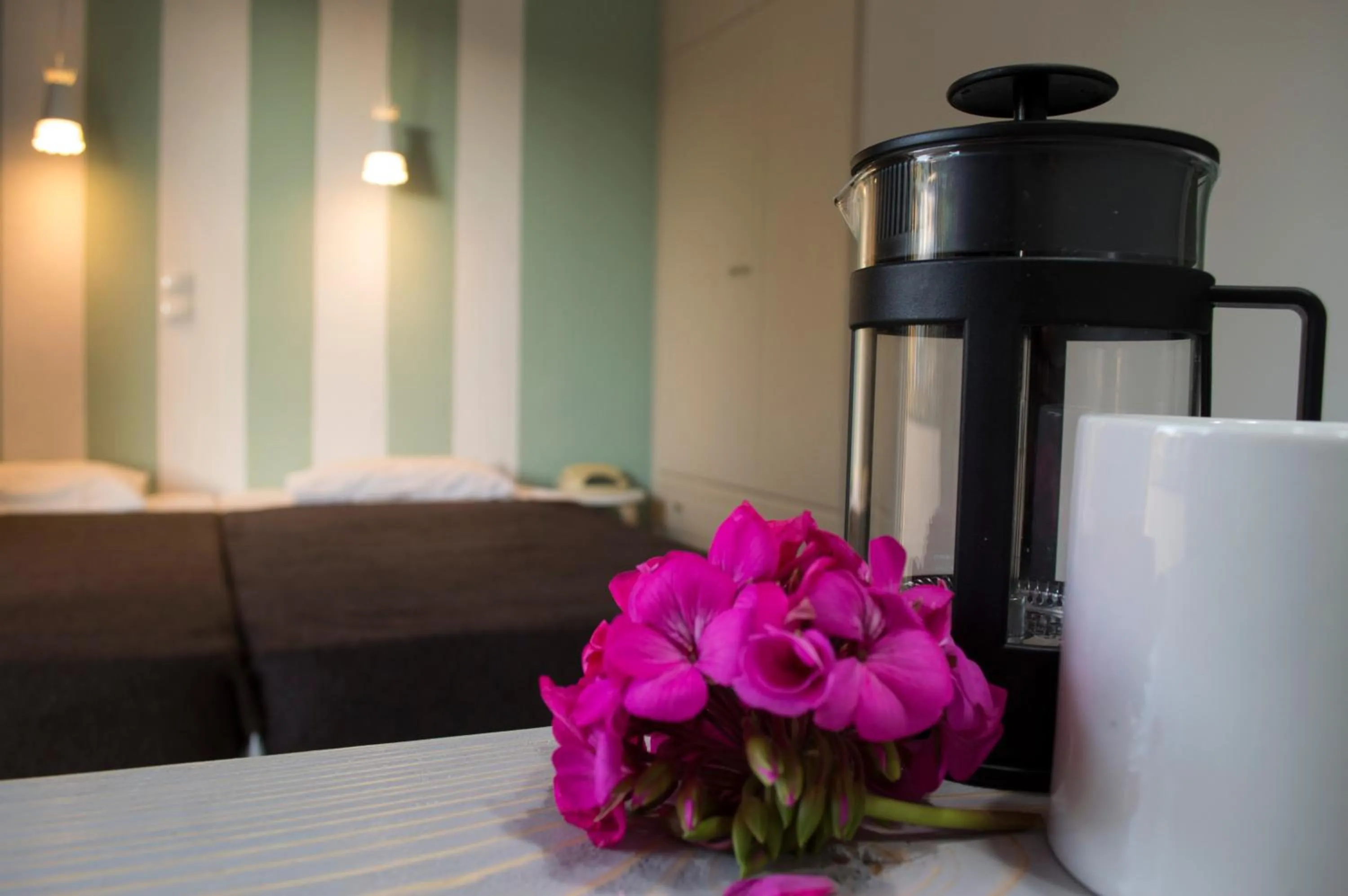Decorative detail, Bed in Nireas Hotel