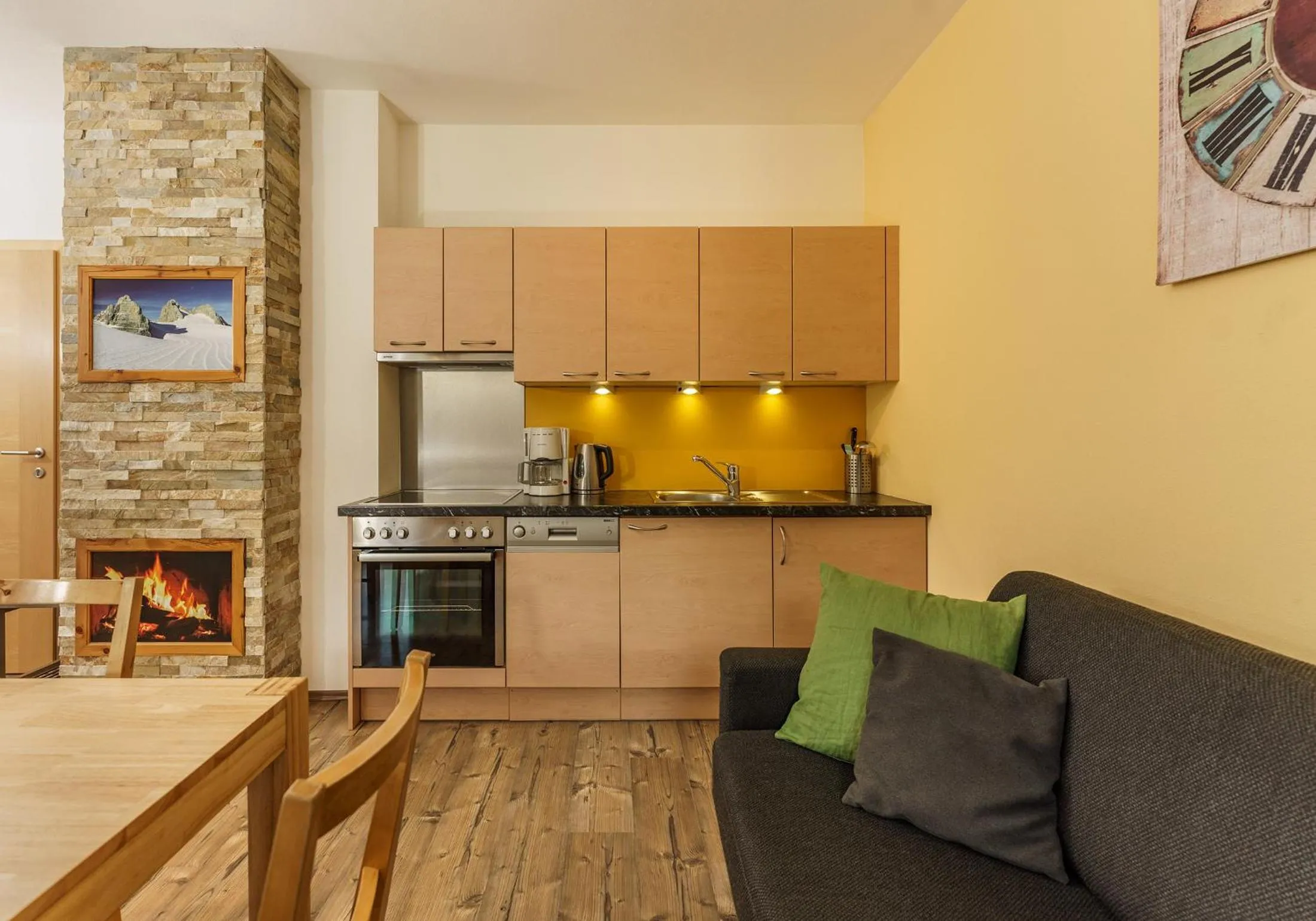 Kitchen or kitchenette in Appartements Naturnah