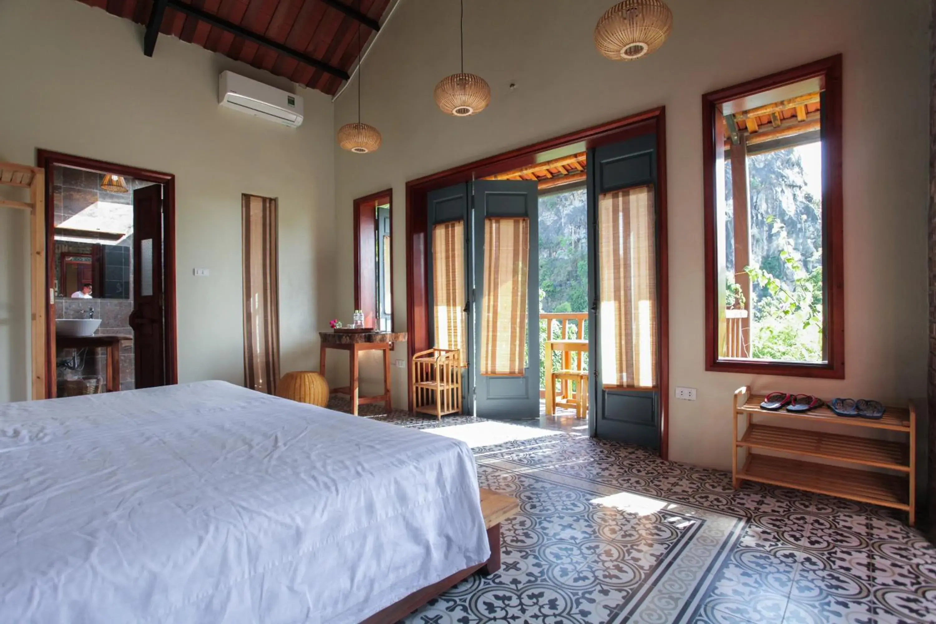 Bed in LittleTamCoc Boutique Villa Ninh Binh Bed in LittleTamCoc Boutique Villa Ninh Binh