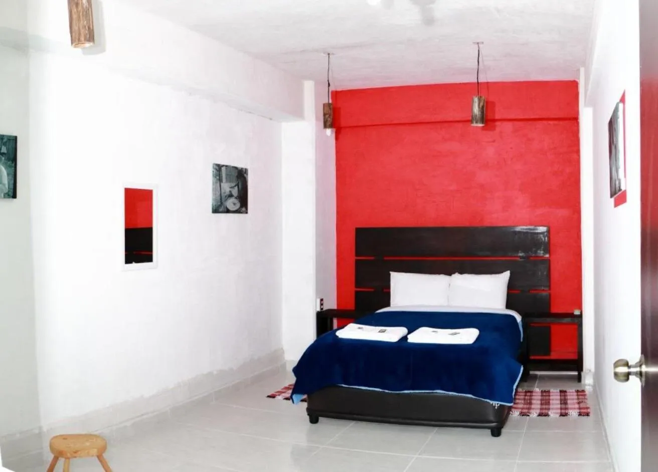Bed in Hotel Boutique Otomi cerca de Tolantongo