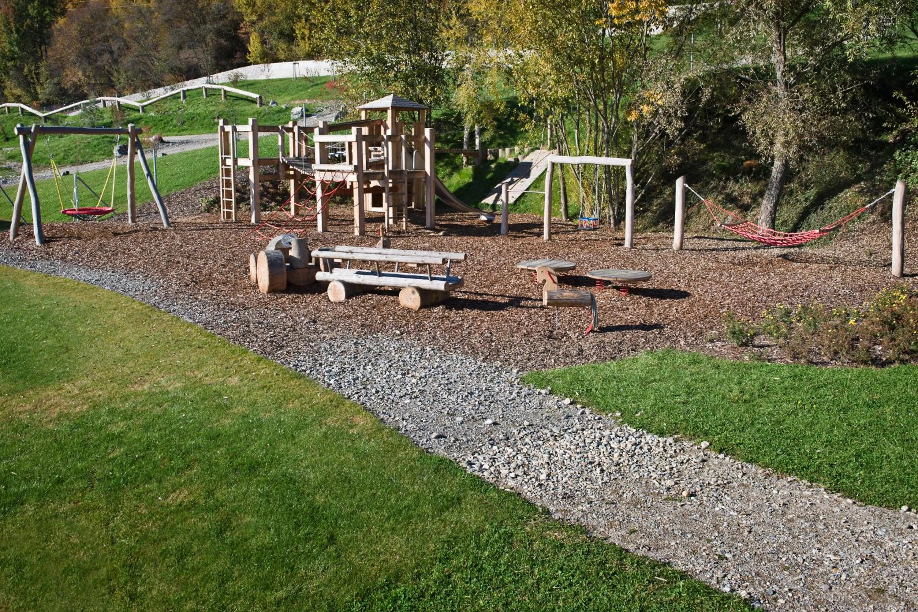 Children play ground in WIEDERERÖFFNUNG - TAUROA Schönberghof Spielberg