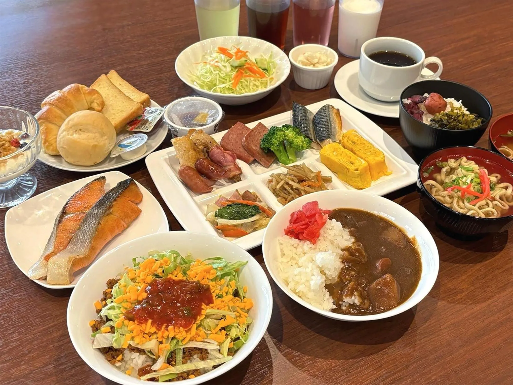 Buffet breakfast in Green Rich Hotel & Capsule Naha - Artificial hot spring Futamata Yunohana