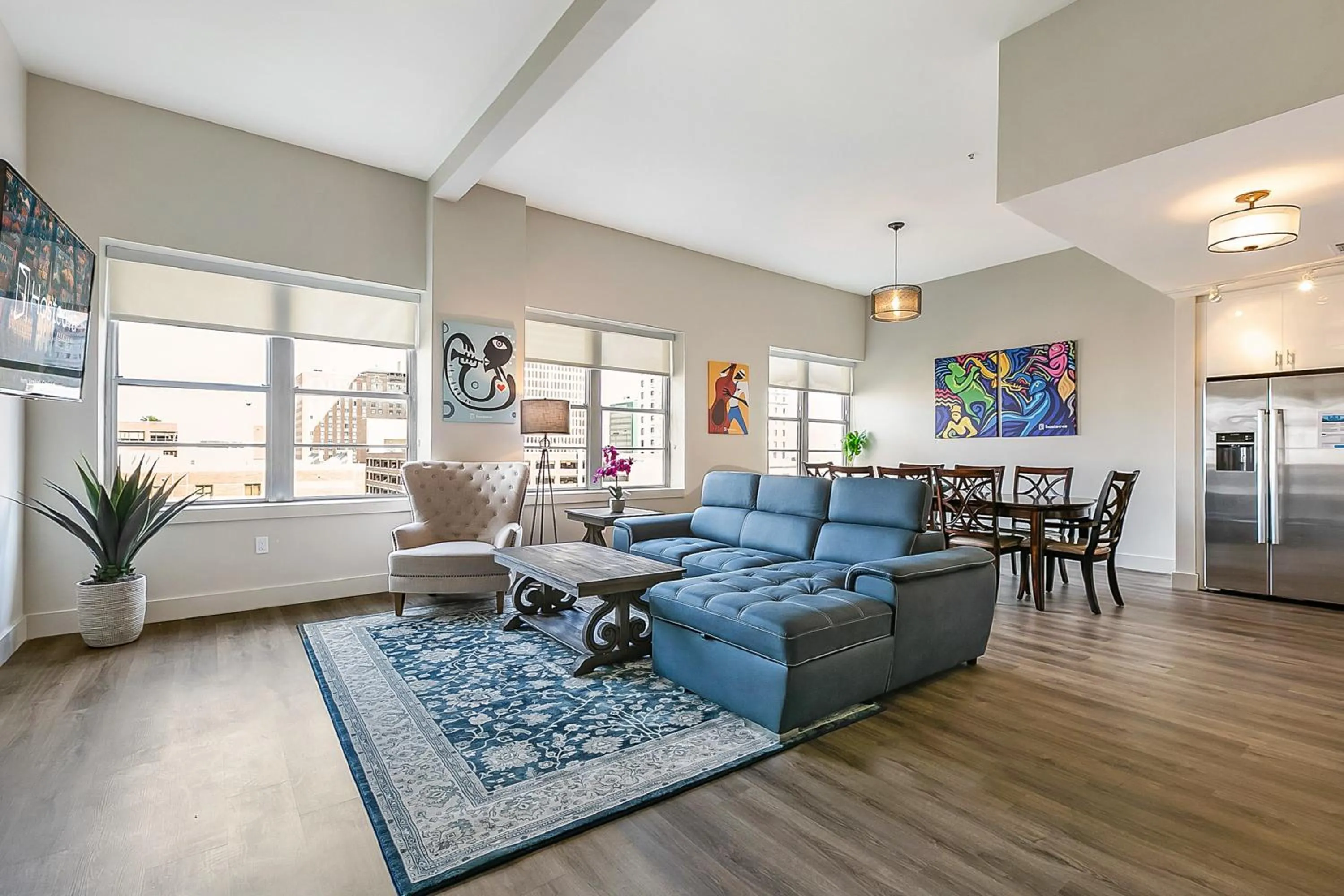 Living room in Modern & Fully Furnished Apartments in the Heart of the City