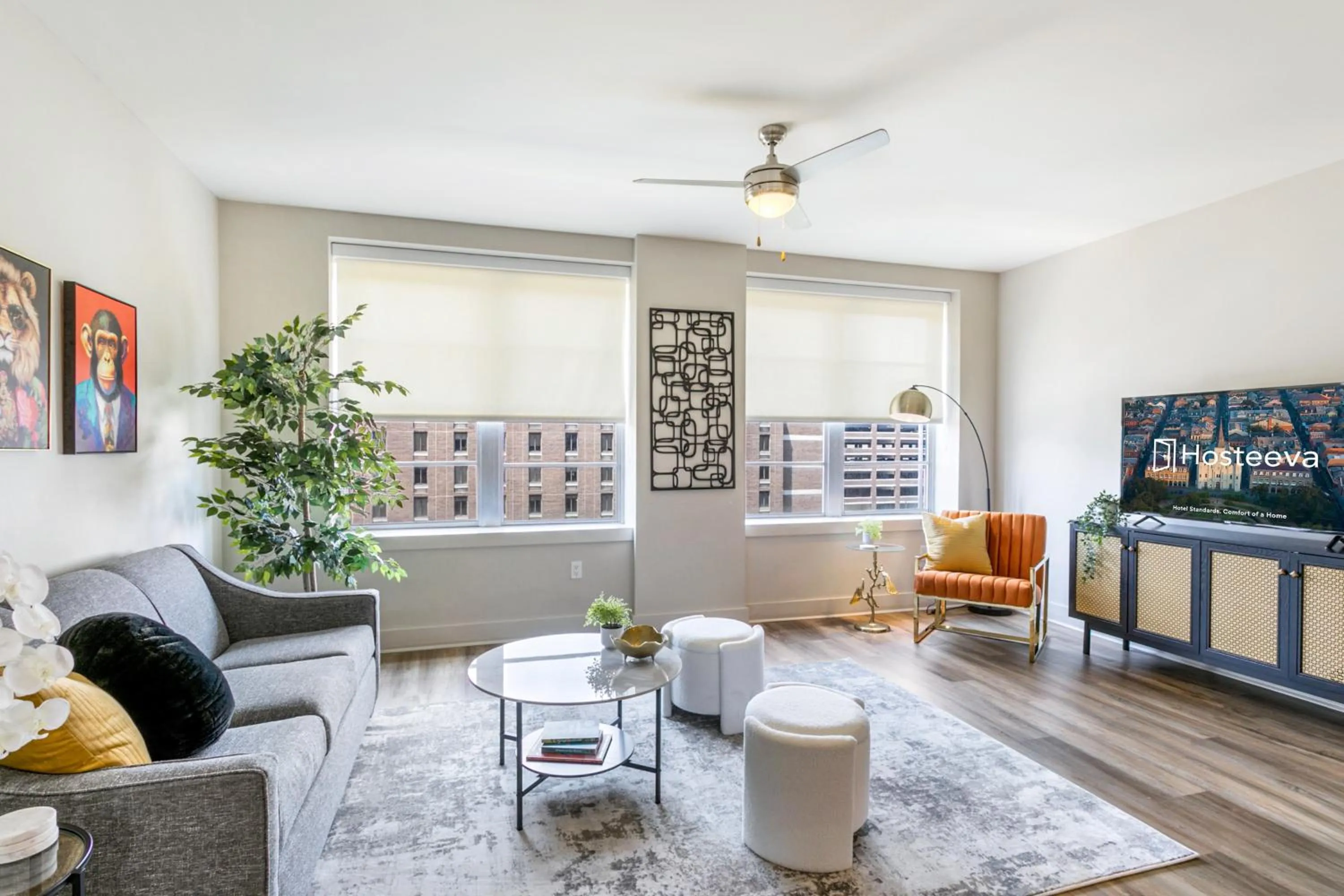 Living room in Modern & Fully Furnished Apartments in the Heart of the City