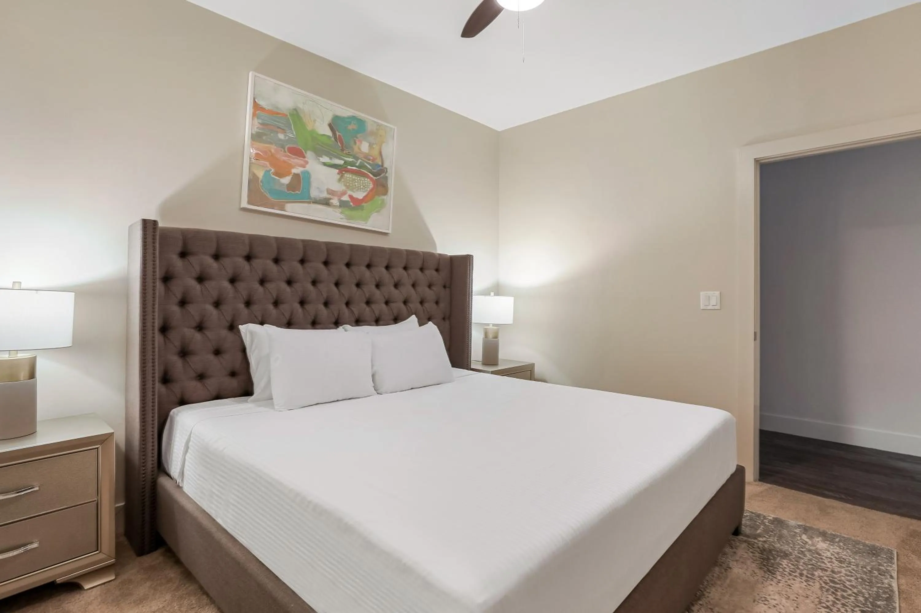 Bedroom, Bed in Modern & Fully Furnished Apartments in the Heart of the City