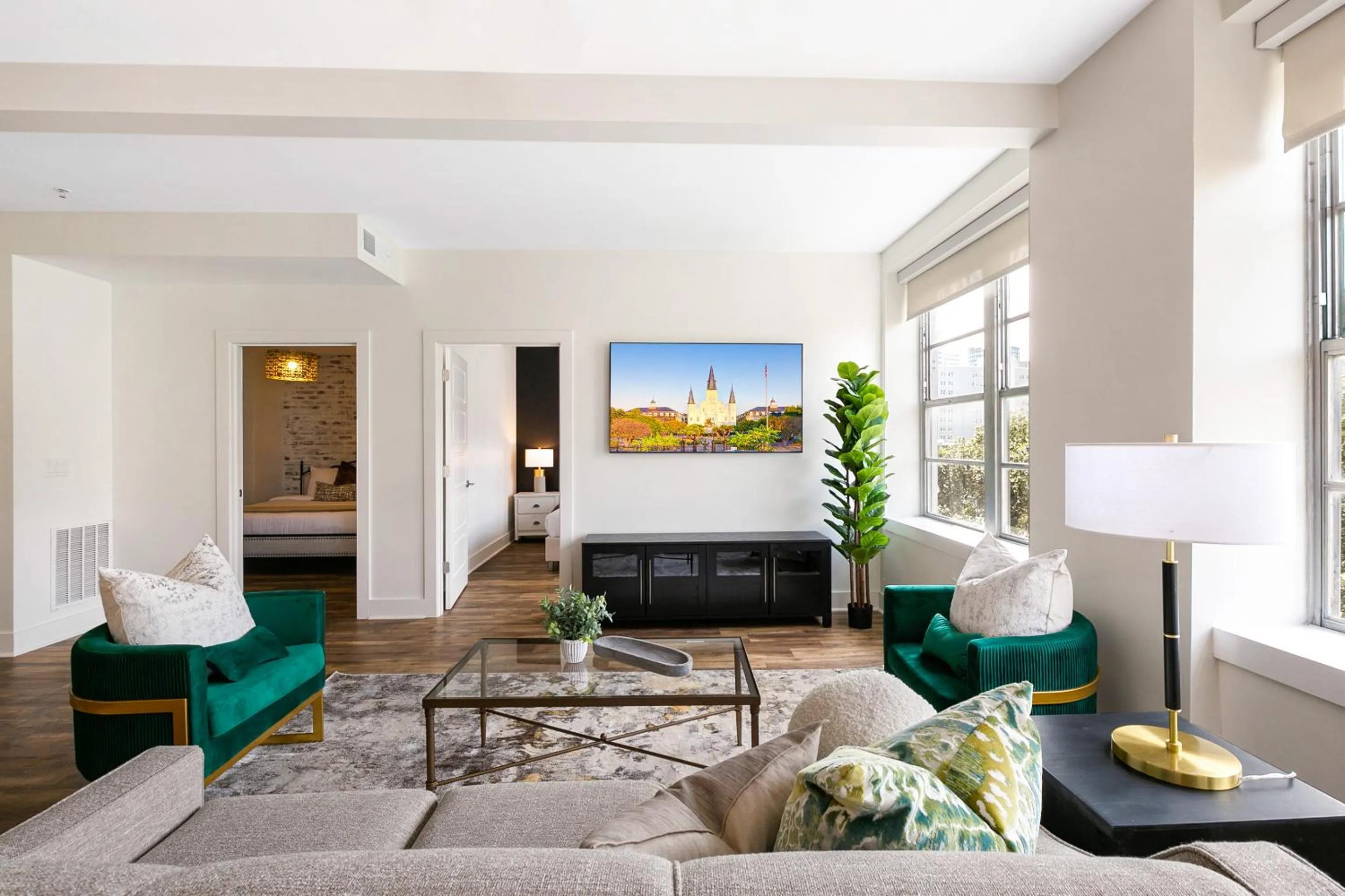 Living room in Modern & Fully Furnished Apartments in the Heart of the City