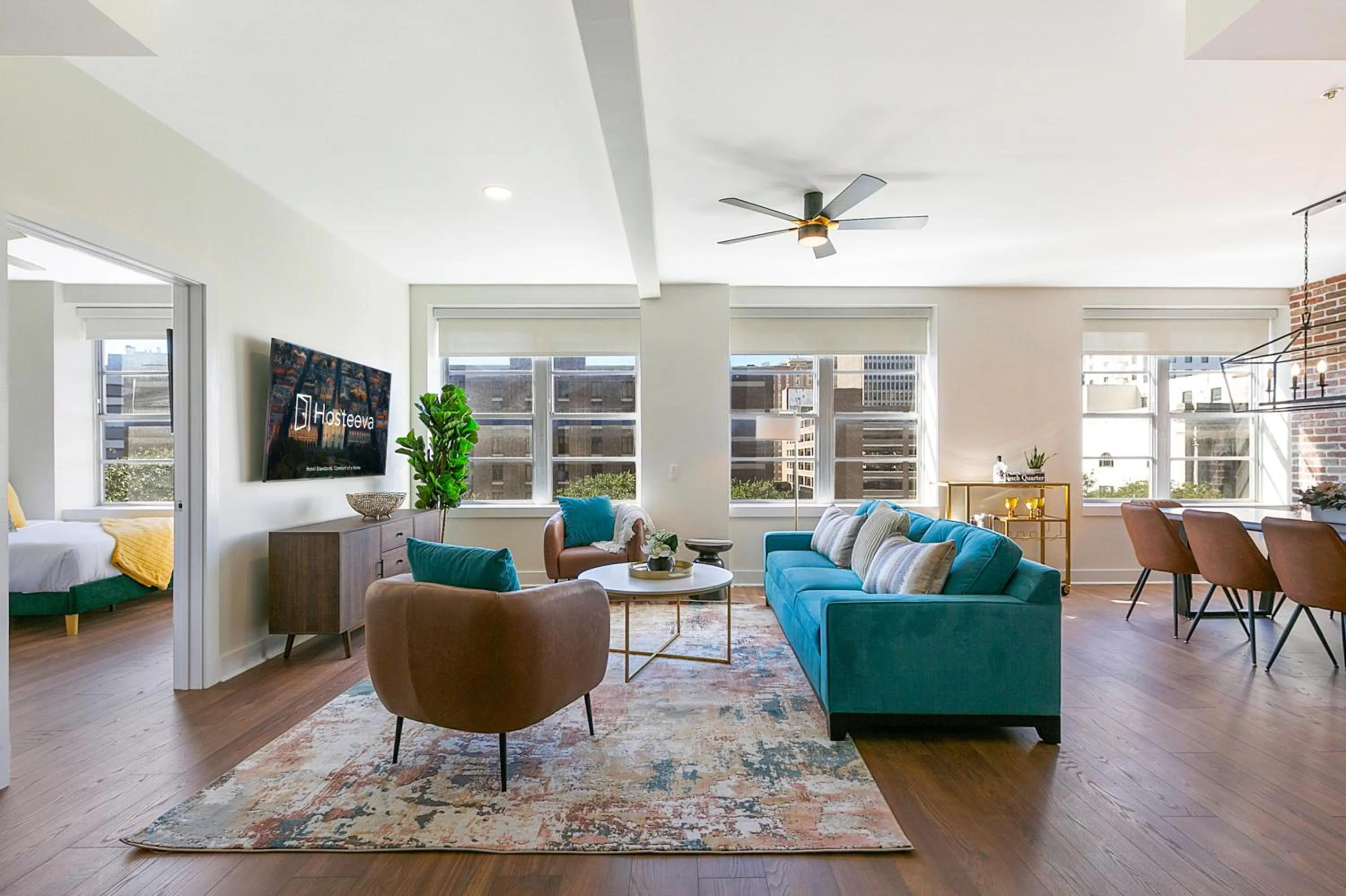 Living room in Modern & Fully Furnished Apartments in the Heart of the City