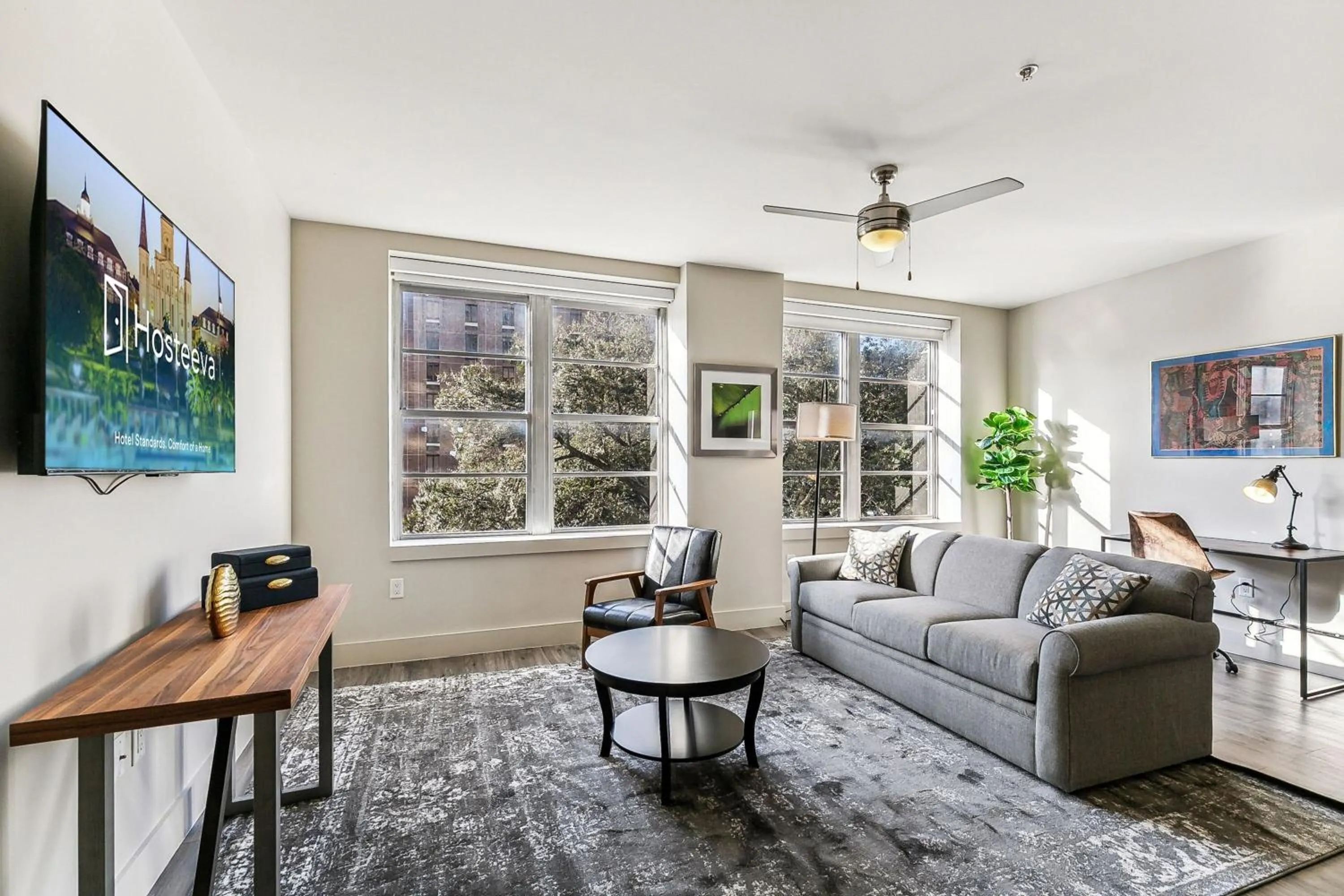 Living room in Modern & Fully Furnished Apartments in the Heart of the City