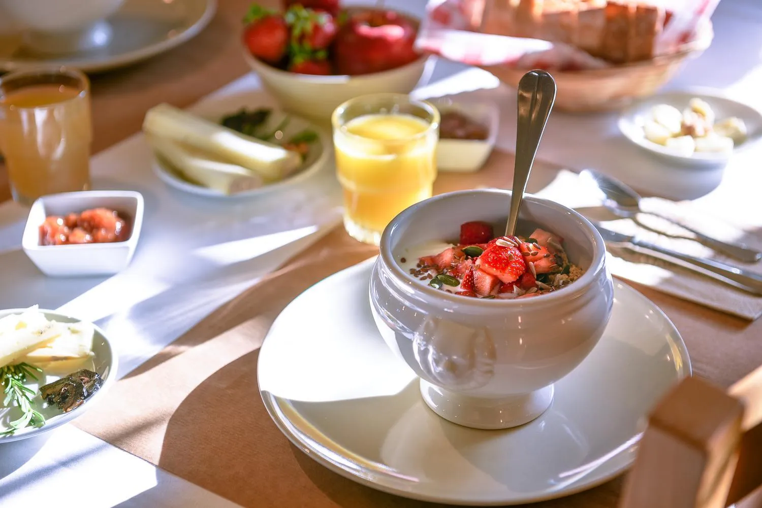 Food close-up in Auberge La Plaine
