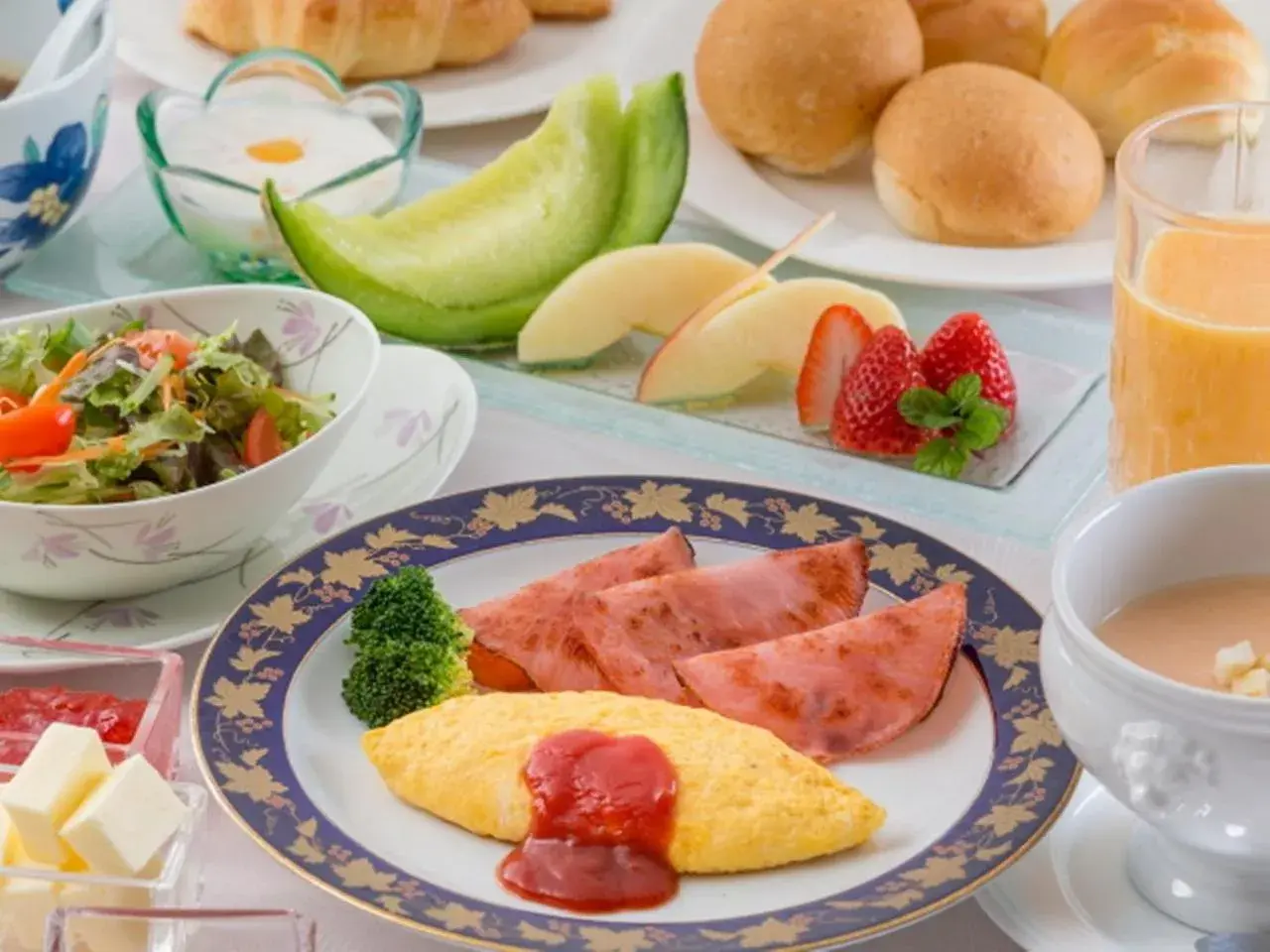 Asian breakfast in Azumaen Asian breakfast in Azumaen