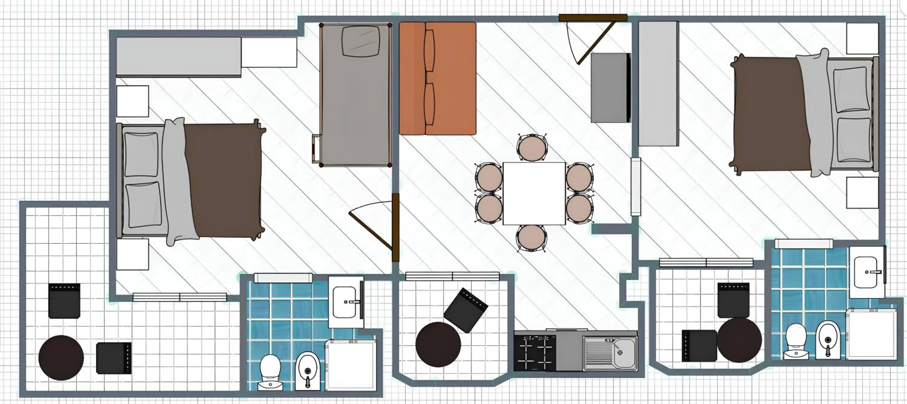 Floor plan in Residence Le Vele