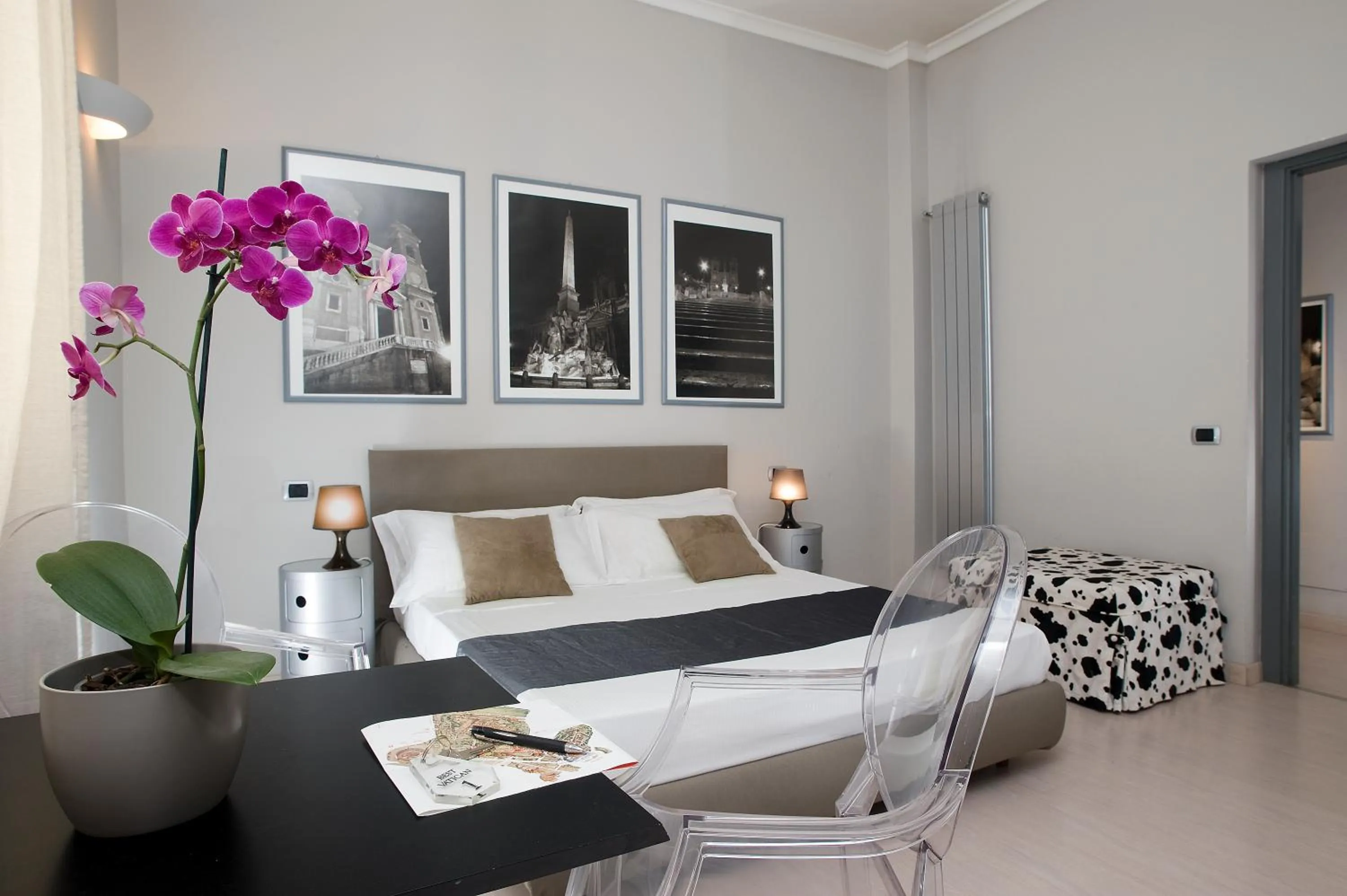 Seating area, Bed in B&B Best Vatican