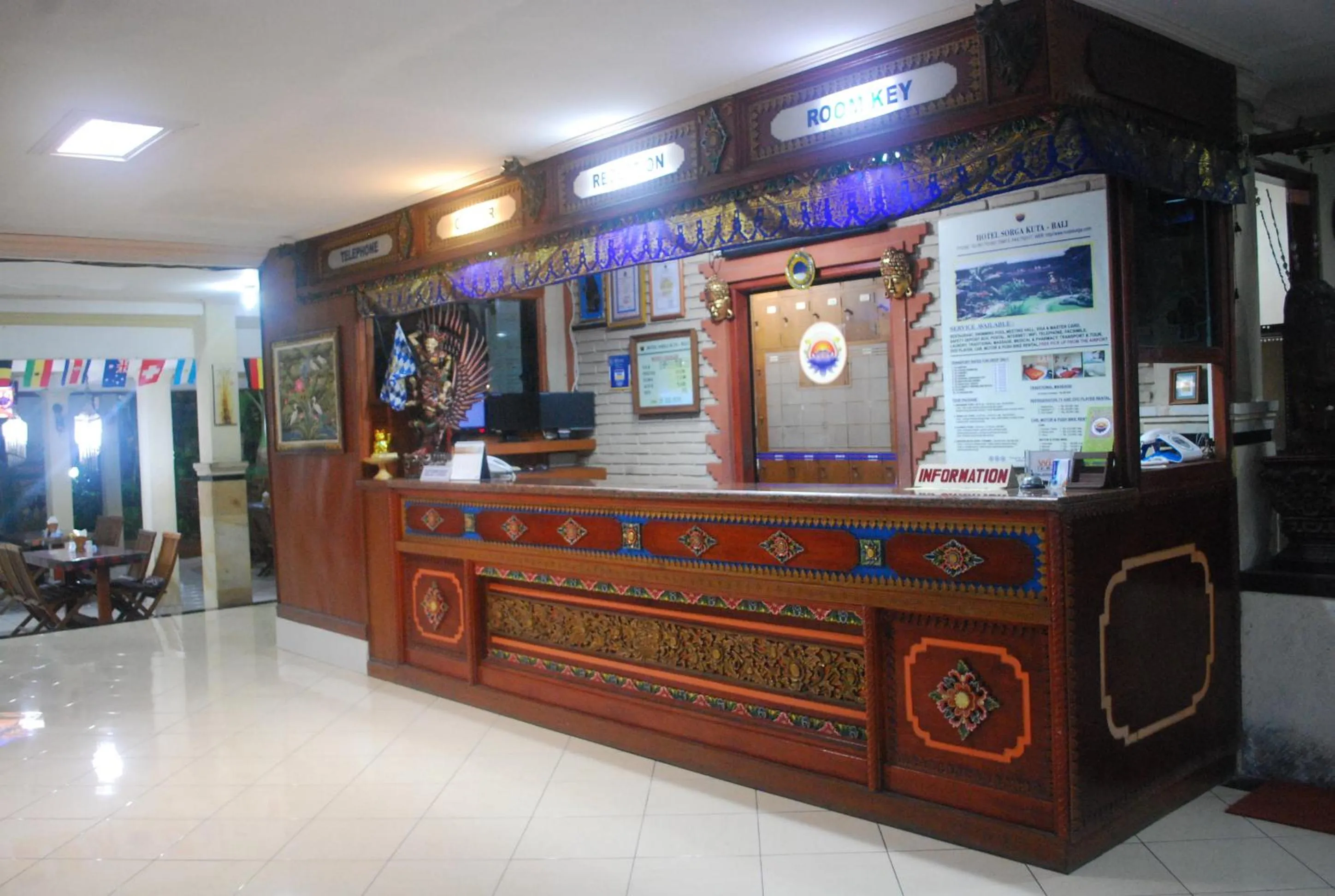 Lobby or reception in Hotel Sorga Cottages