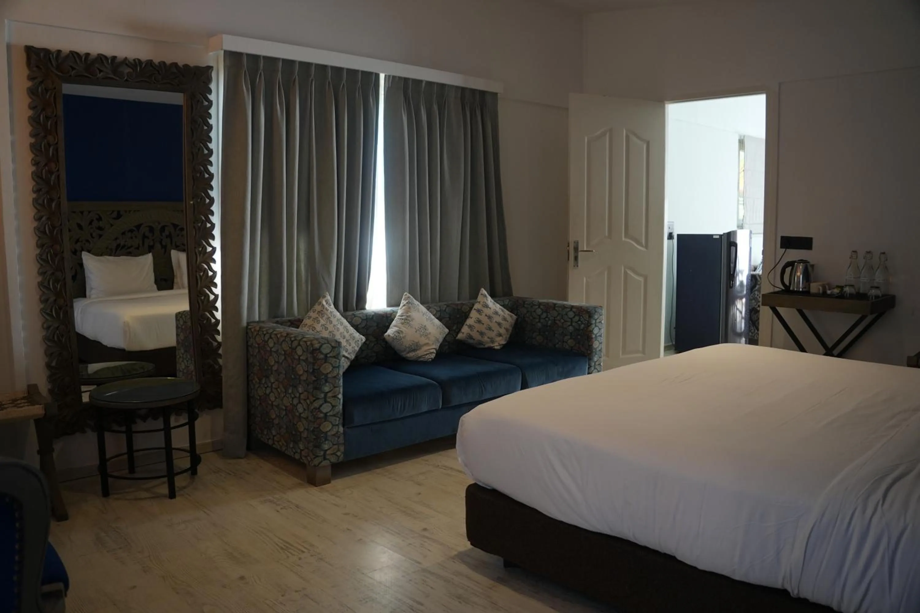 Bedroom, Bed in Living Room Beach Resort