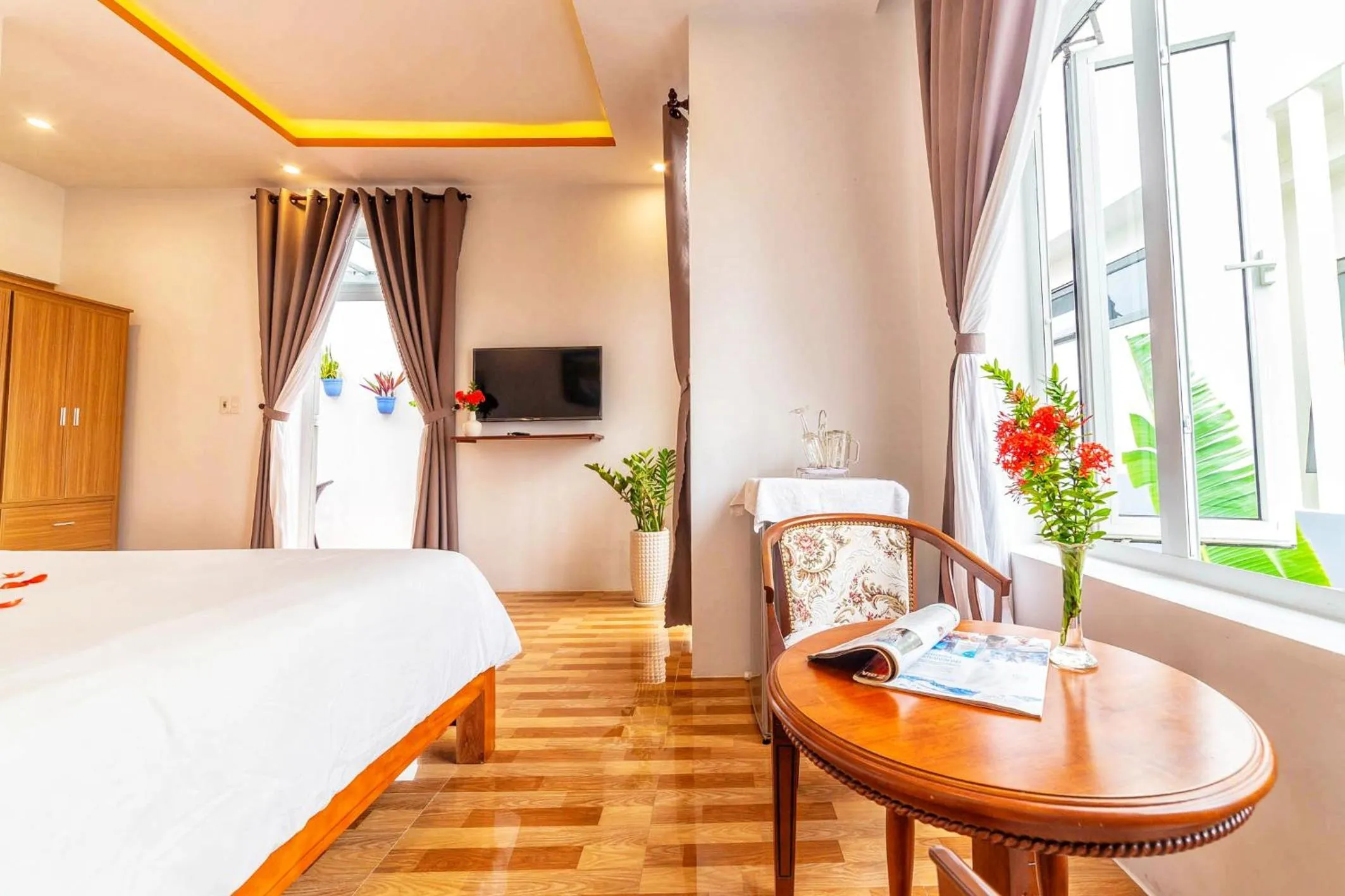 Bedroom, Bed in An Bang beach White Sand Sea Villa