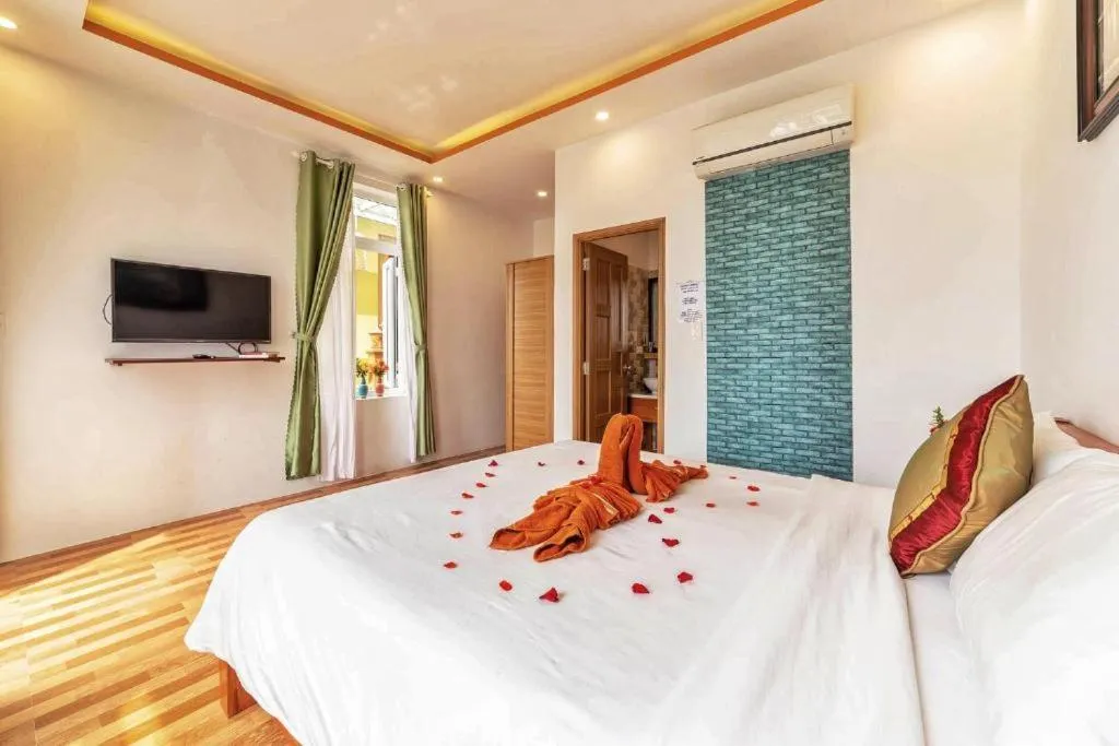 Bedroom, Bed in An Bang beach White Sand Sea Villa