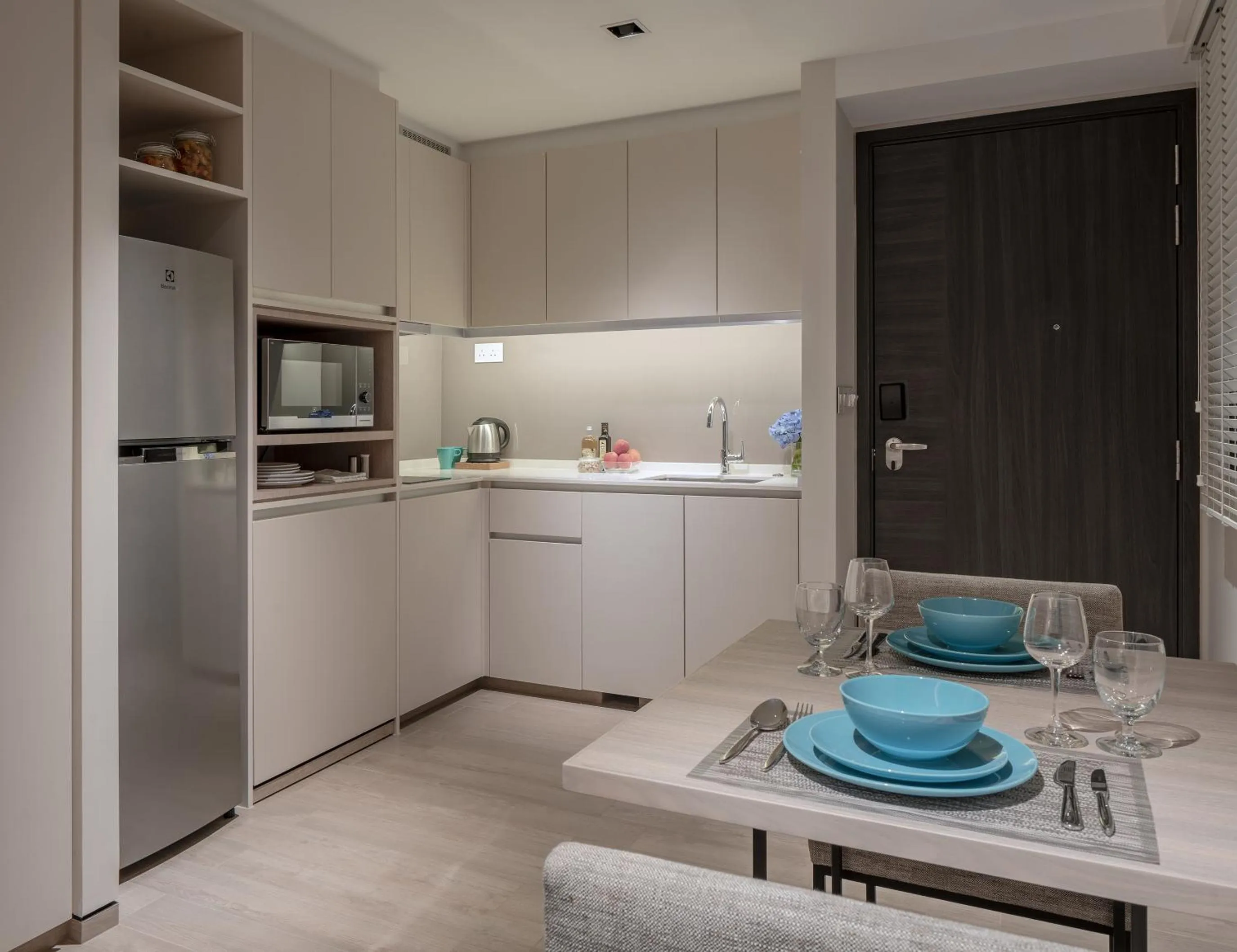 Kitchen or kitchenette in Le Grove Serviced Residences